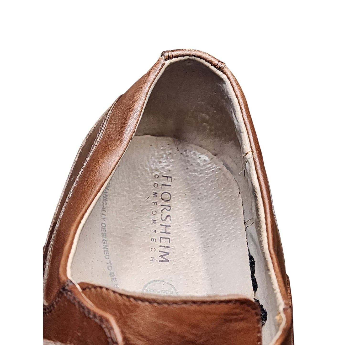 Florsheim Shoes Mens 11 3E Wide Comfortech Leather Oxford Dress Square Toe Lace