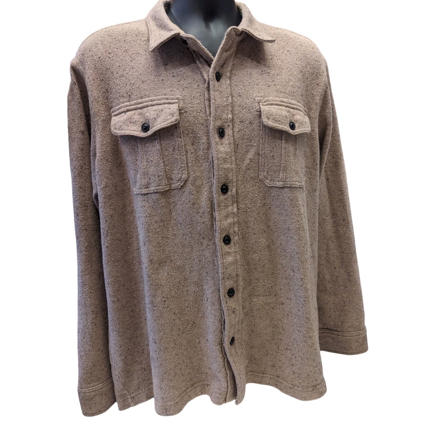 Lands End Shirt Jacket Mens XL 46-48 Shacket Long Sleeve Lumberjack Americana