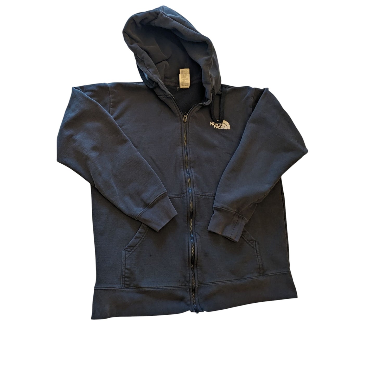North Face Hoodie Mens Large Logo Sweatshirt Full Zip Drawstring Kangaroo Pocket