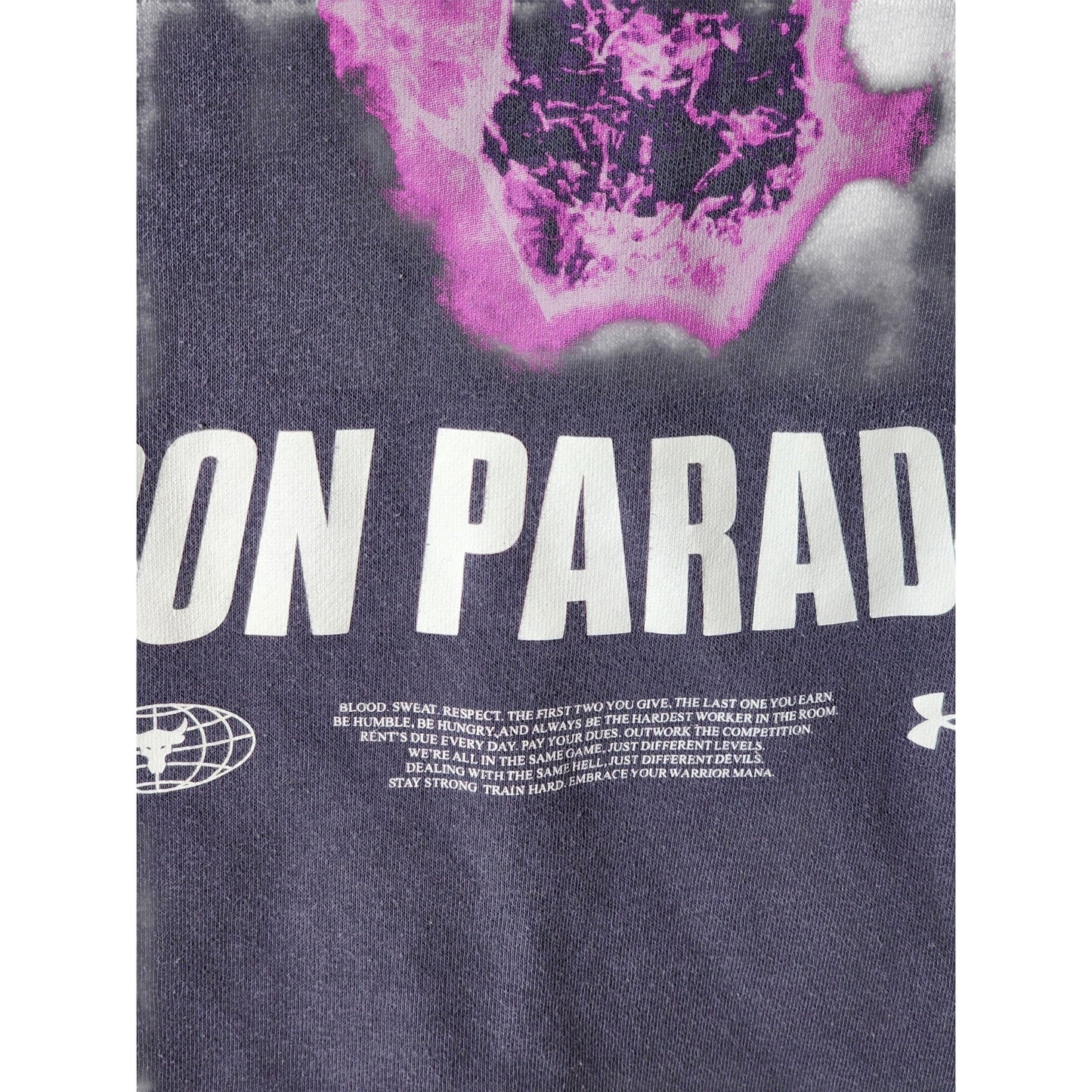 Under Armour Hoodie Project Rock Iron Paradise Men Medium ShortSleeve Sweatshirt