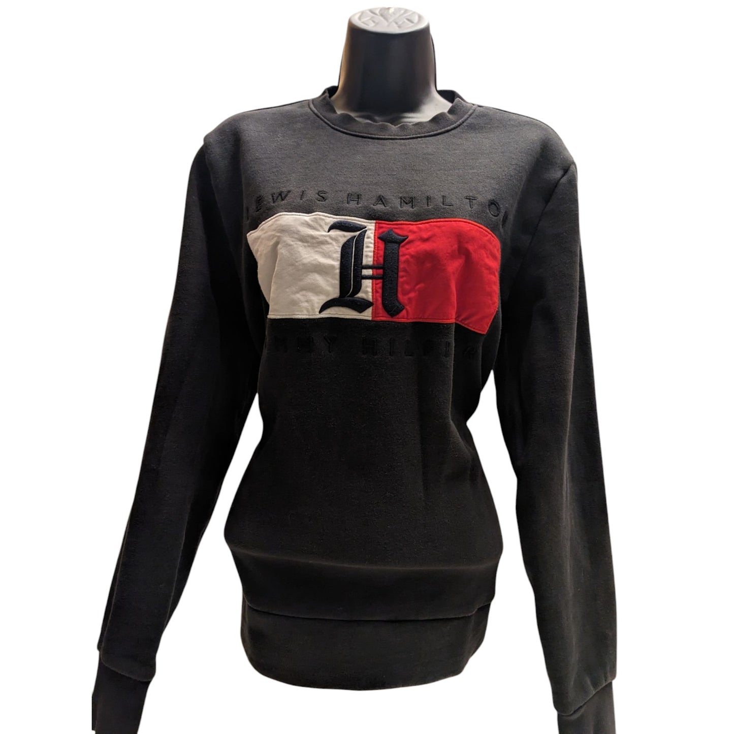 Tommy Hilfiger Lewis Hamilton Sweatshirt Womens Large Crewneck Logo Pullover