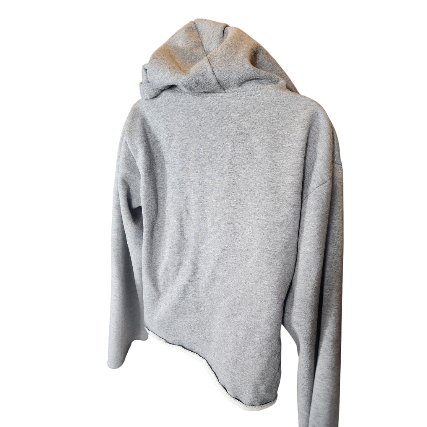 VANS Hoodie Womens Medium Floral Embroidered Raw Hem Cut Off Pullover Sweatshirt