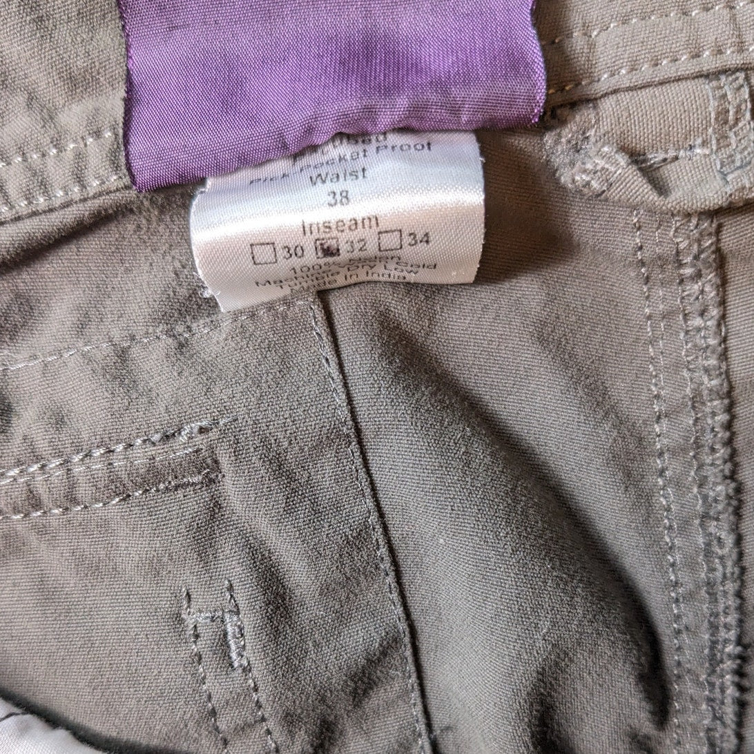Clothing Arts Pants Men 38 Adventure Cargo Secure Pocket Outdoor Hiking Trekking