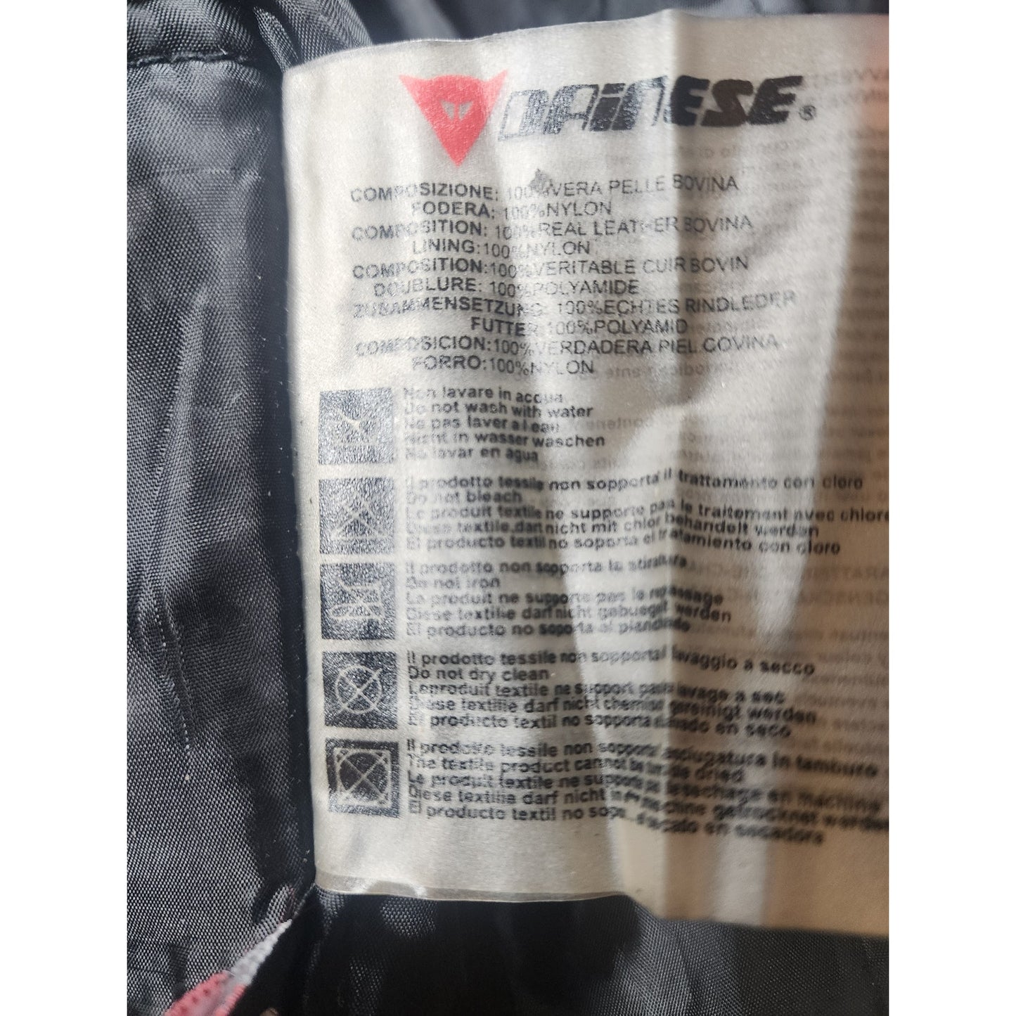 Dainese Motorcycle Jacket 50 USA 4O Large D-Tec Equipment Armor Touring Liner
