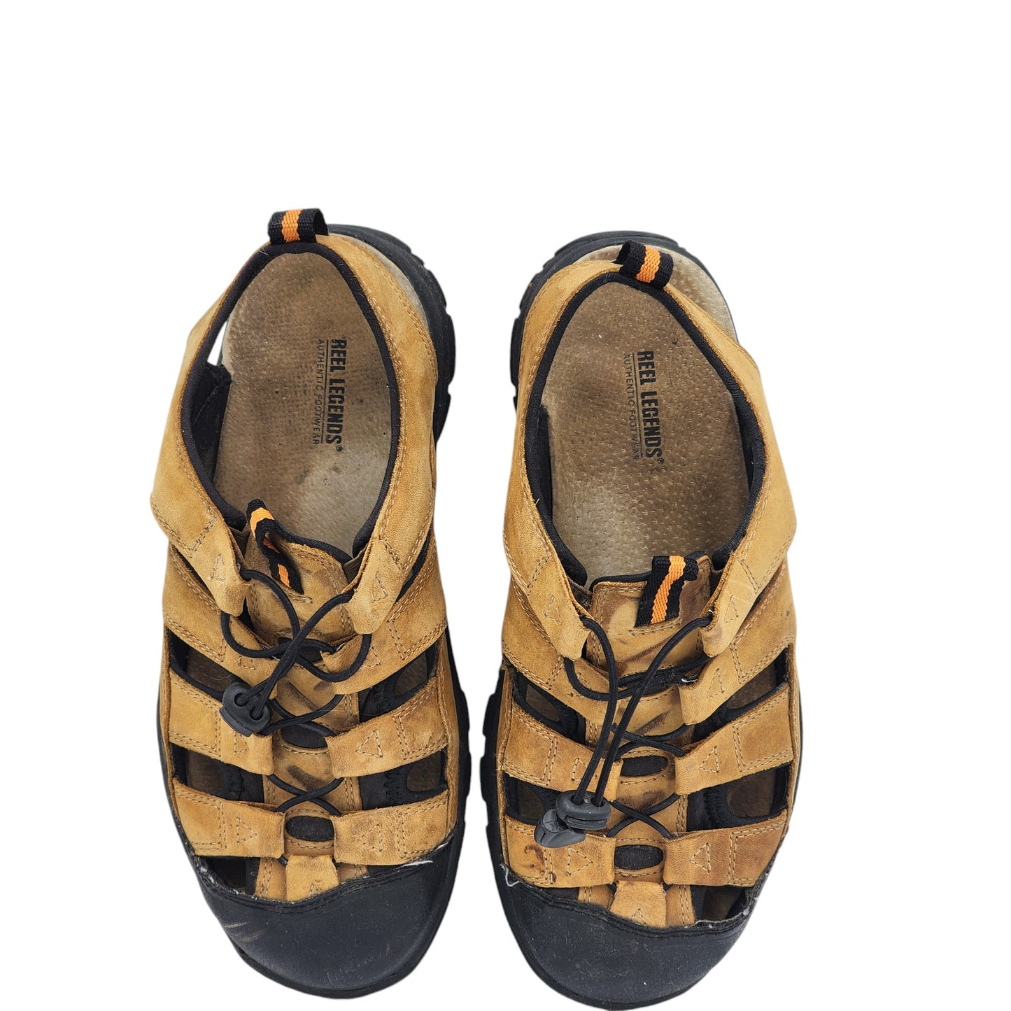 Reel Legends Sandals Fisherman Mens Size 9M Wolf Leather Outdoor Adjustable