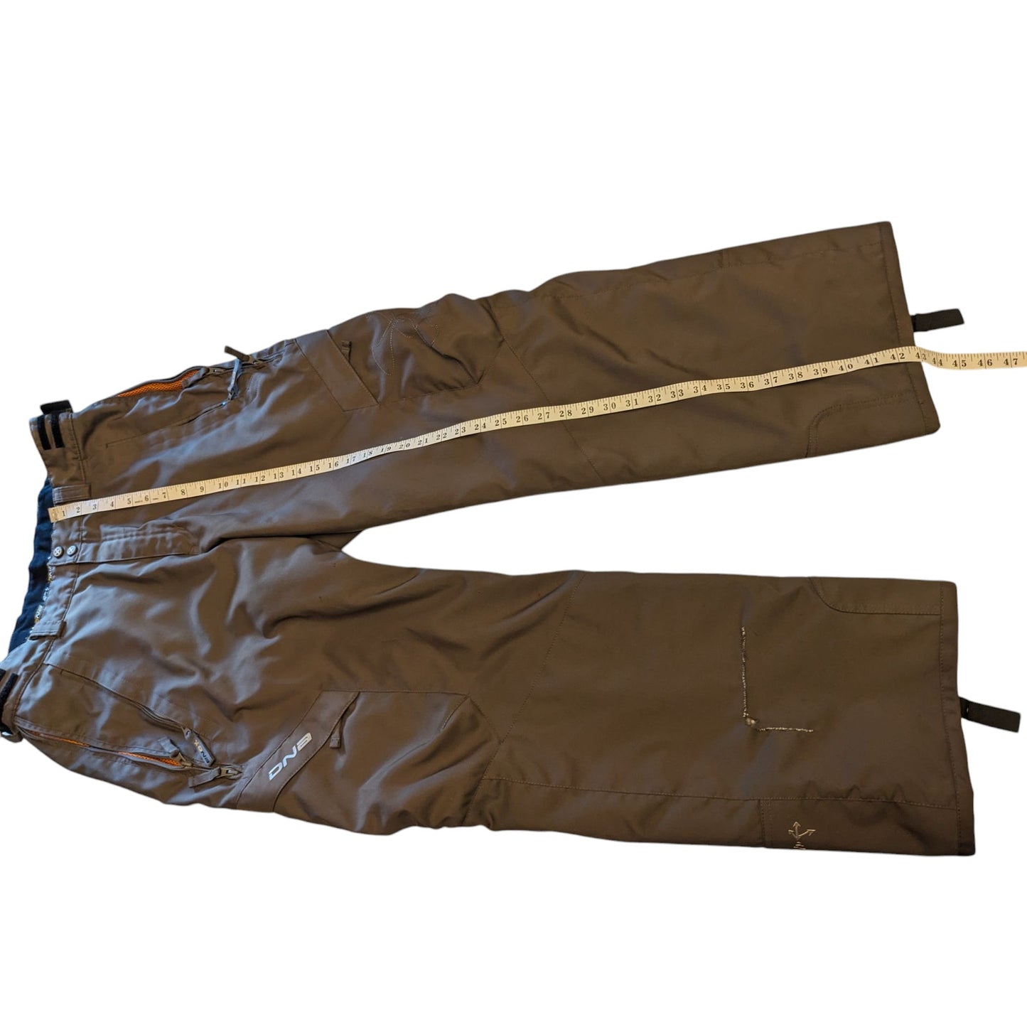 DNA Mens Ski Pants Size 36 Brown Waterproof Snowboarding Insulated
