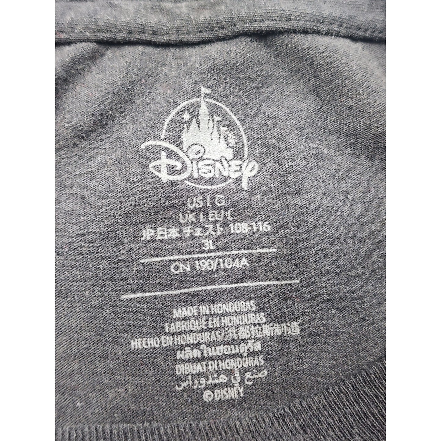 Disney Mickey Mouse T Shirt Large Neon Letters Graphic Tee Retro Vintage Style