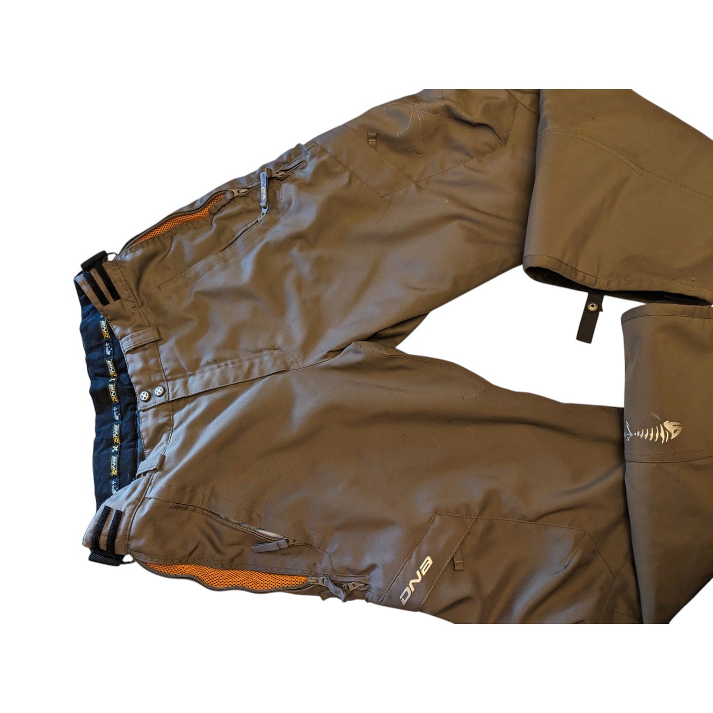 DNA Mens Ski Pants Size 36 Brown Waterproof Snowboarding Insulated