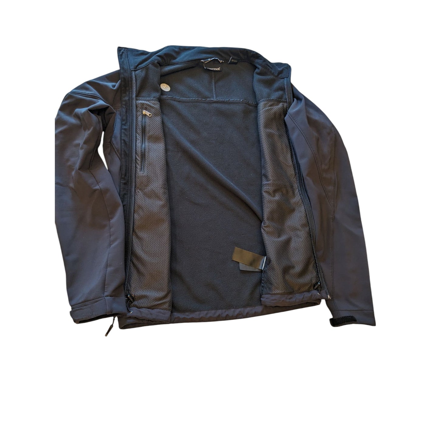 Marmot Softshell Jacket Mens Medium Windproof Zip Windbreaker Fleece Hiking