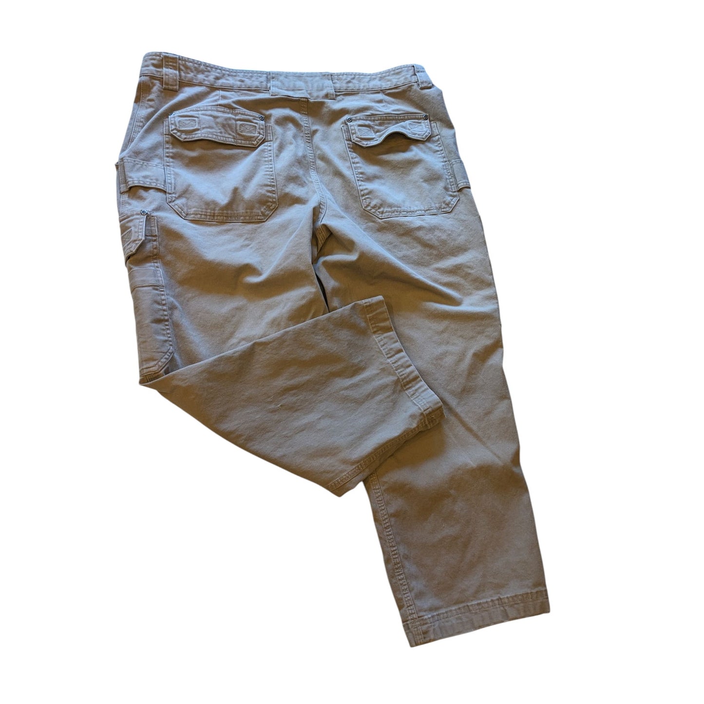 Duluth Trading Pants Men 42x28 Flex Fire Hose Cargo Work Durable Heavy Duty