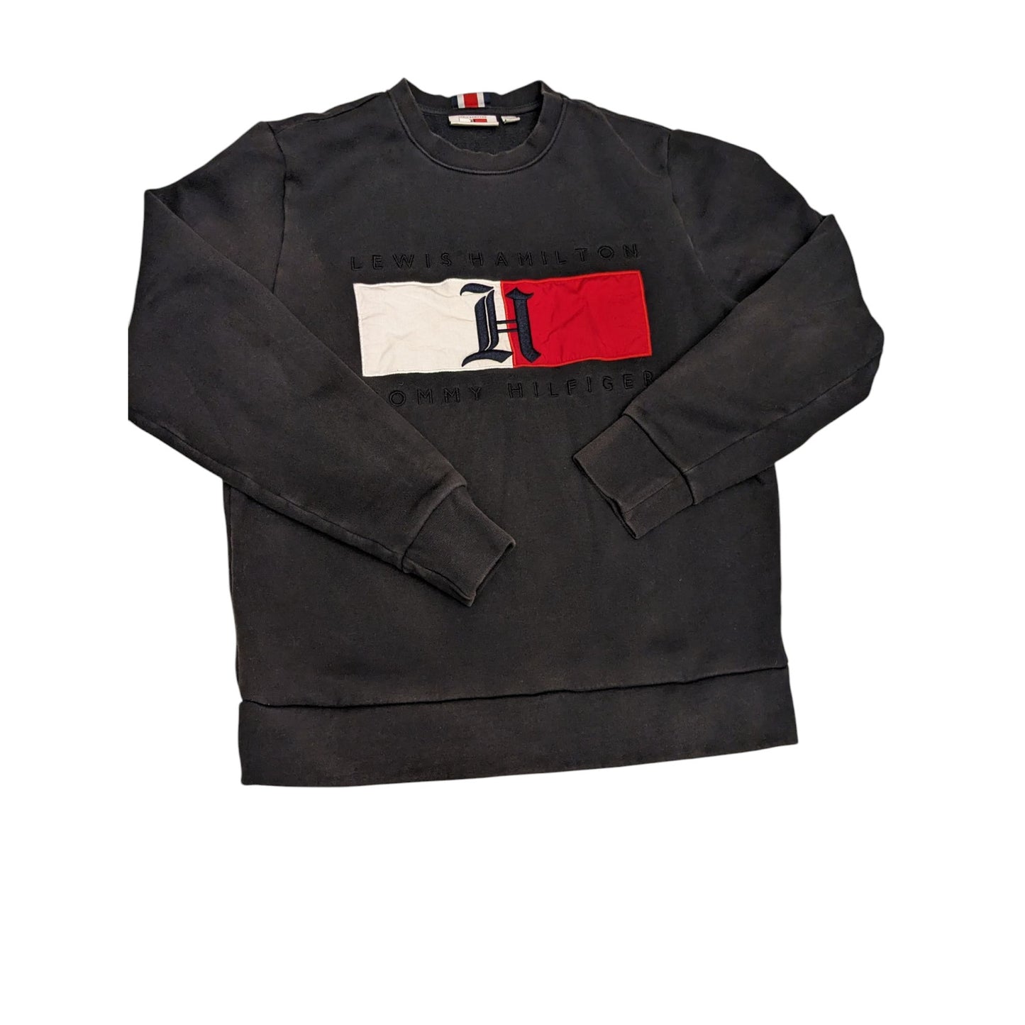 Tommy Hilfiger Lewis Hamilton Sweatshirt Womens Large Crewneck Logo Pullover