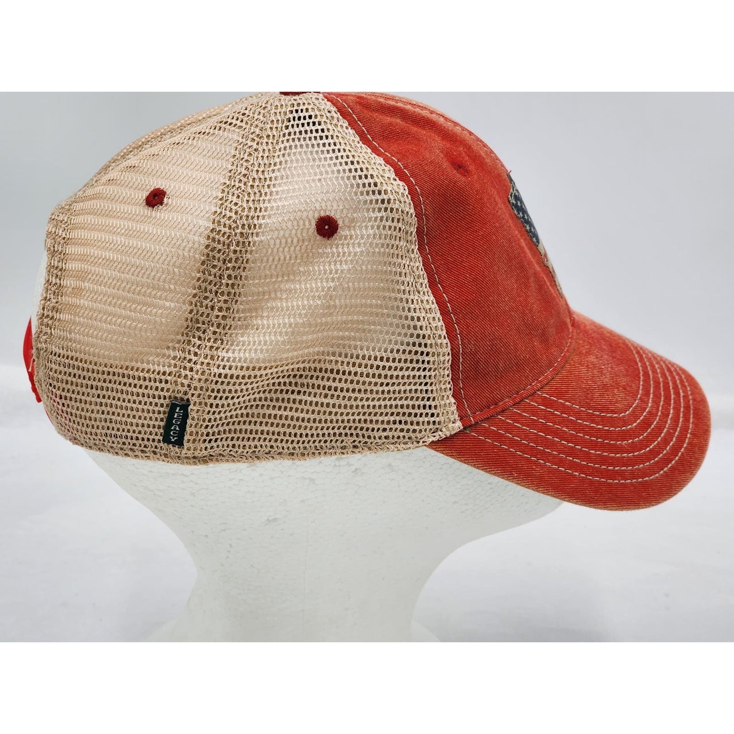 Legacy Hat American Flag Squaw Lake MN Snapback Patriotic Vintage Trucker Cap