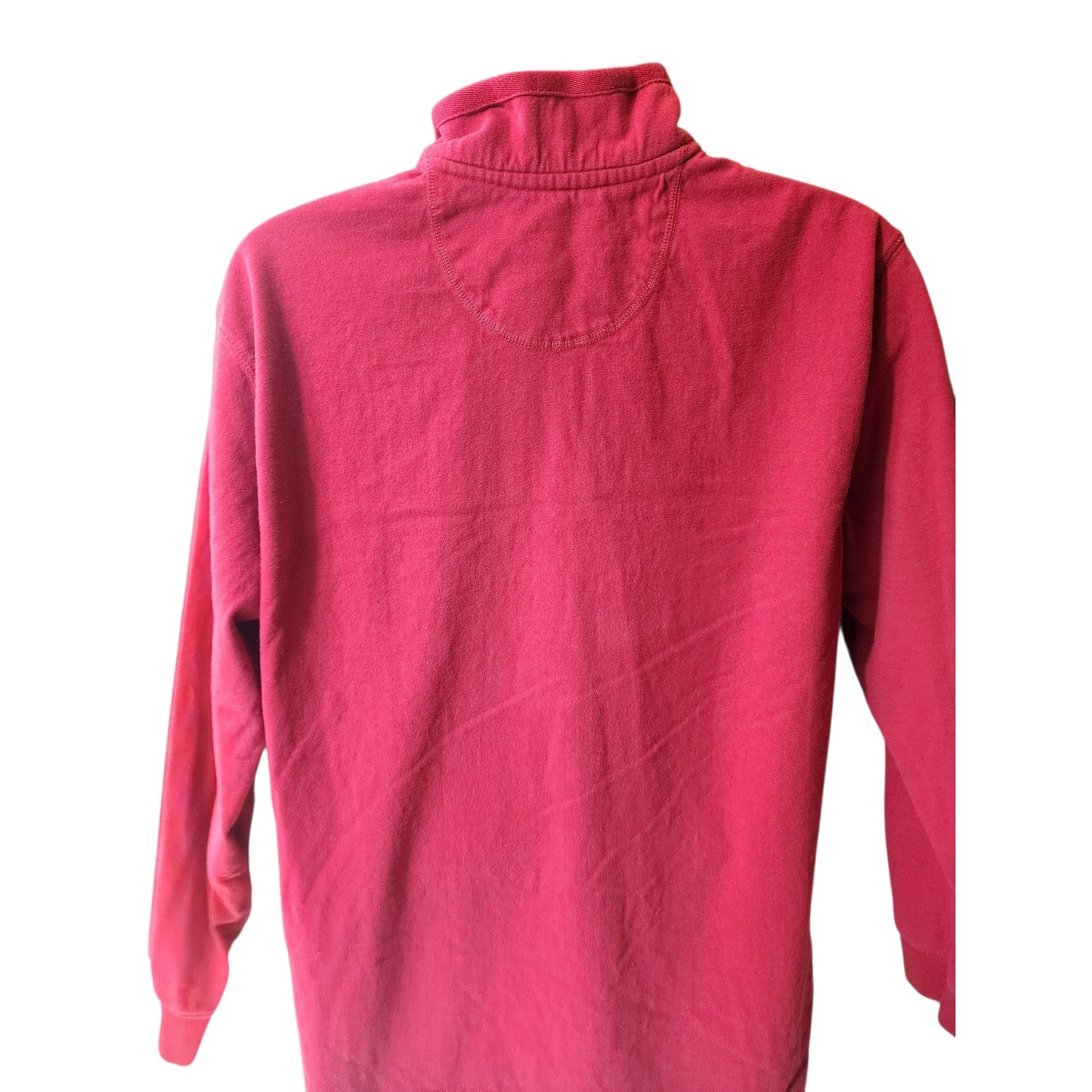 IZOD Sweatshirt Men Large Red Quarter Zip Pullover Casual Preppy Long Sleeve Y2K