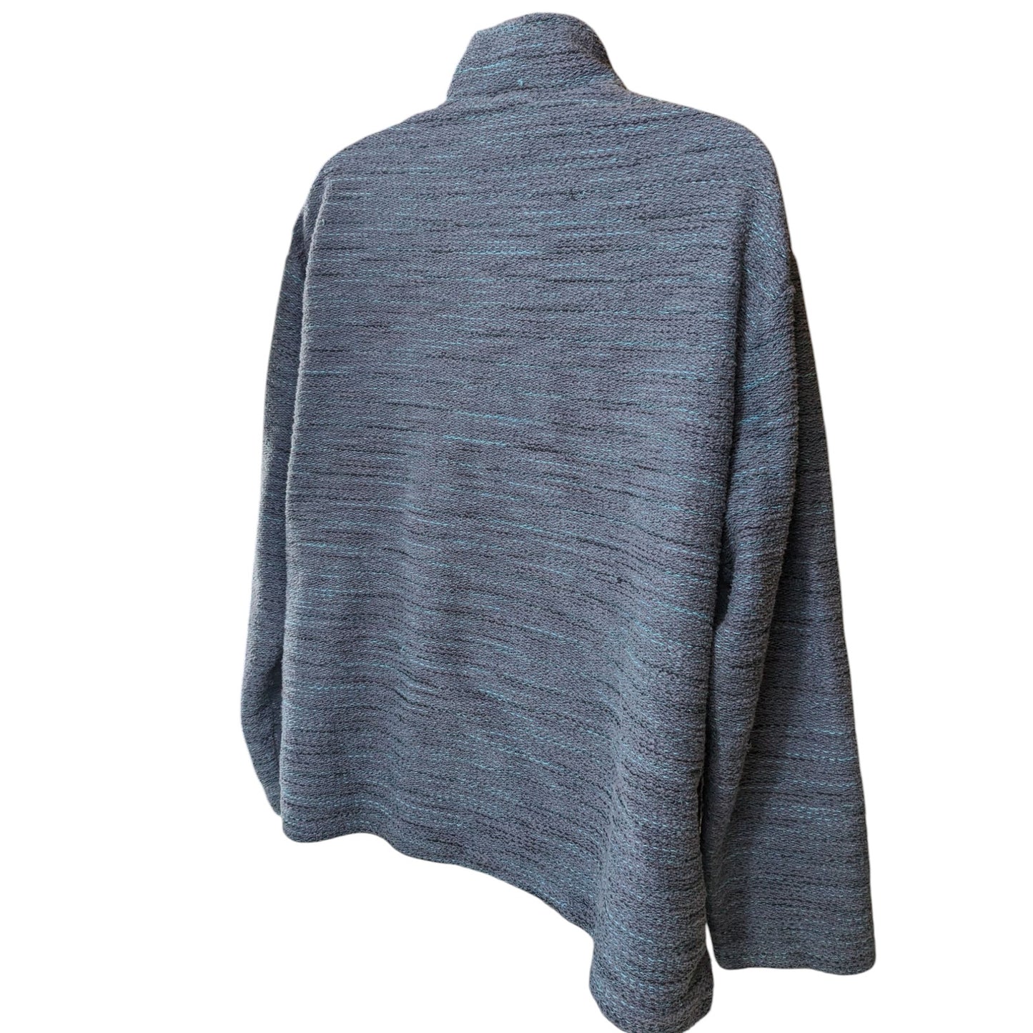 Southern Marsh Sweater Mens XL Pullover Blue Quarter Snap Mock Neck Preppy