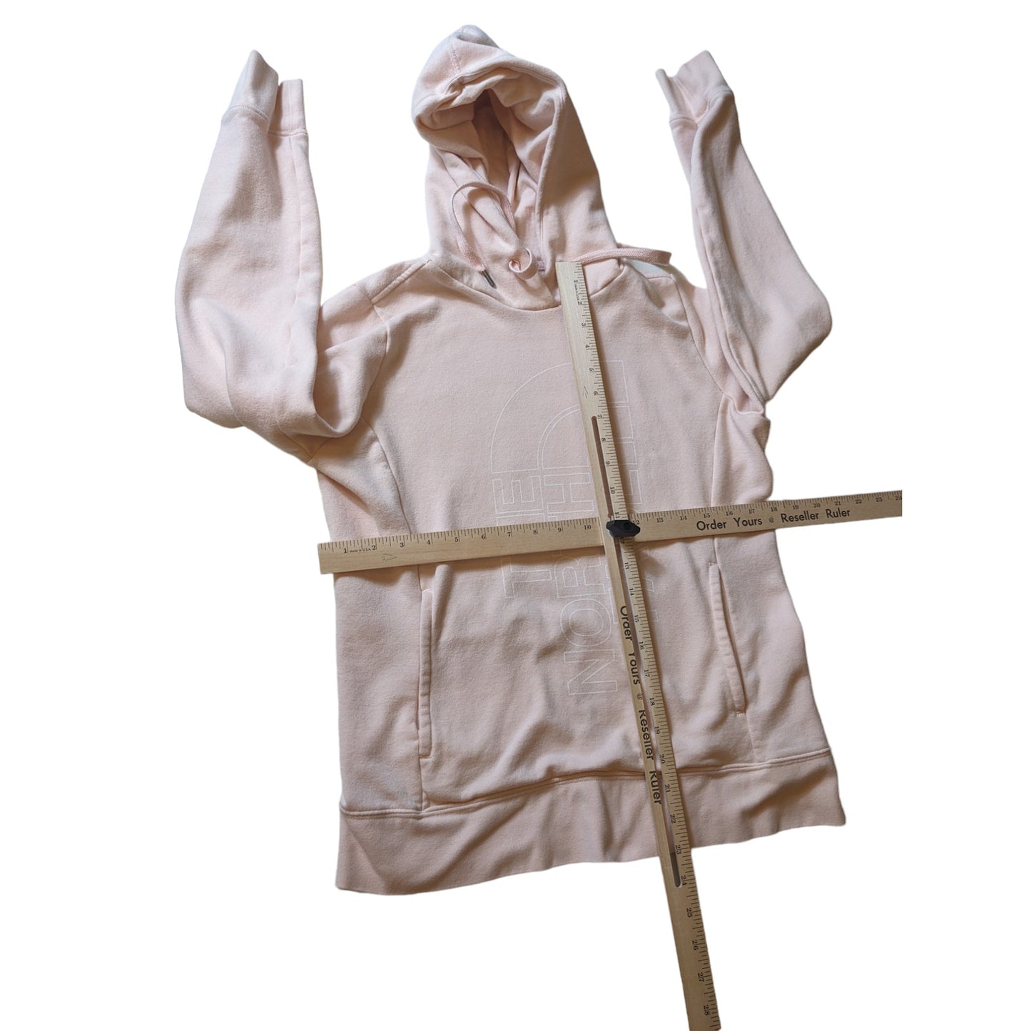 North Face Hoodie Sweatshirt Women Medium Pink Pullover Athletic Kangaroo Pocket