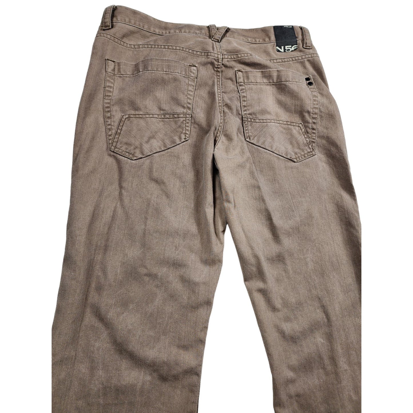 Helix Jeans Mens 32x30 Relaxed Straight N56 Casual Outdoors Belt Loops Brown