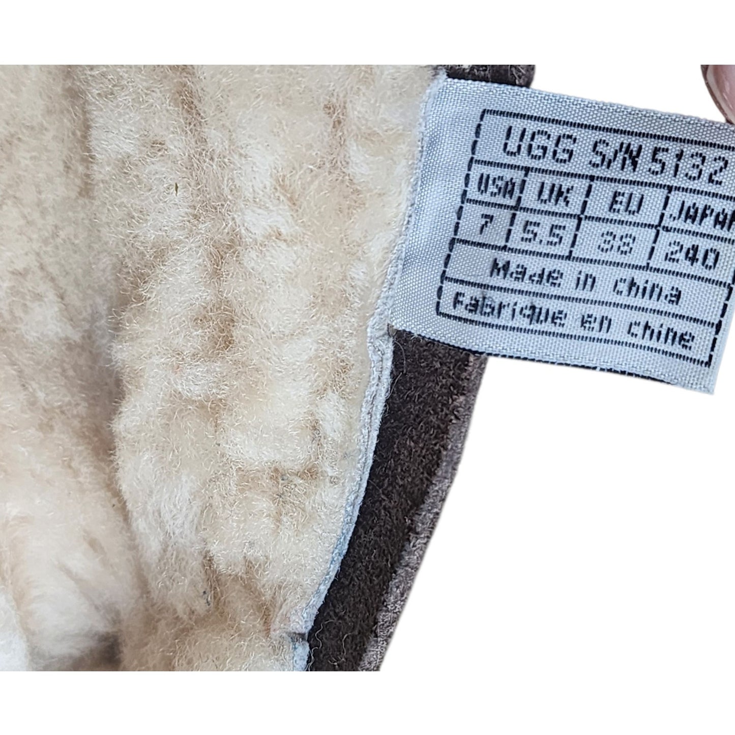 UGG Winter Cargo Boots Womens 7 Suede Shearling Tall Buckle Zip Hiking 5132