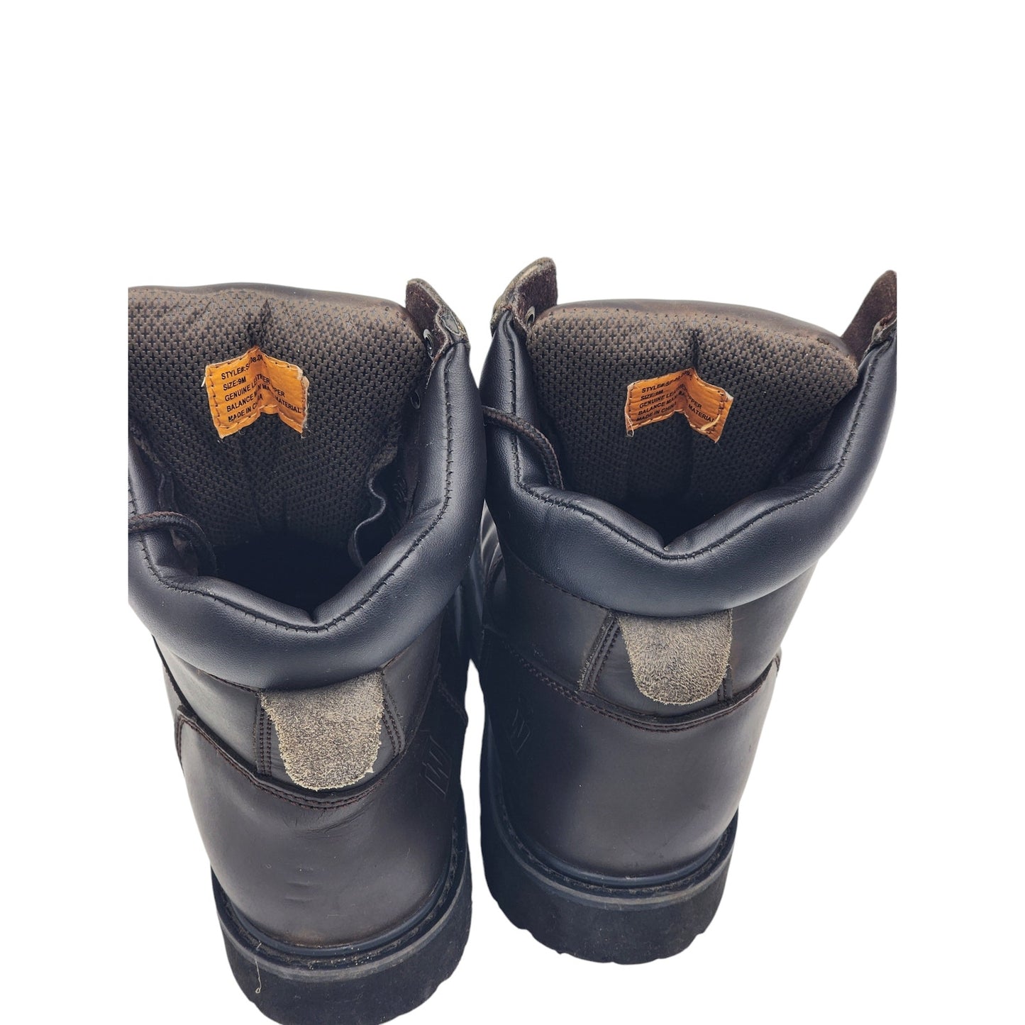 Work Master Boots Mens 9M Leather Workwear Steel Toe Durable Industrial Safety