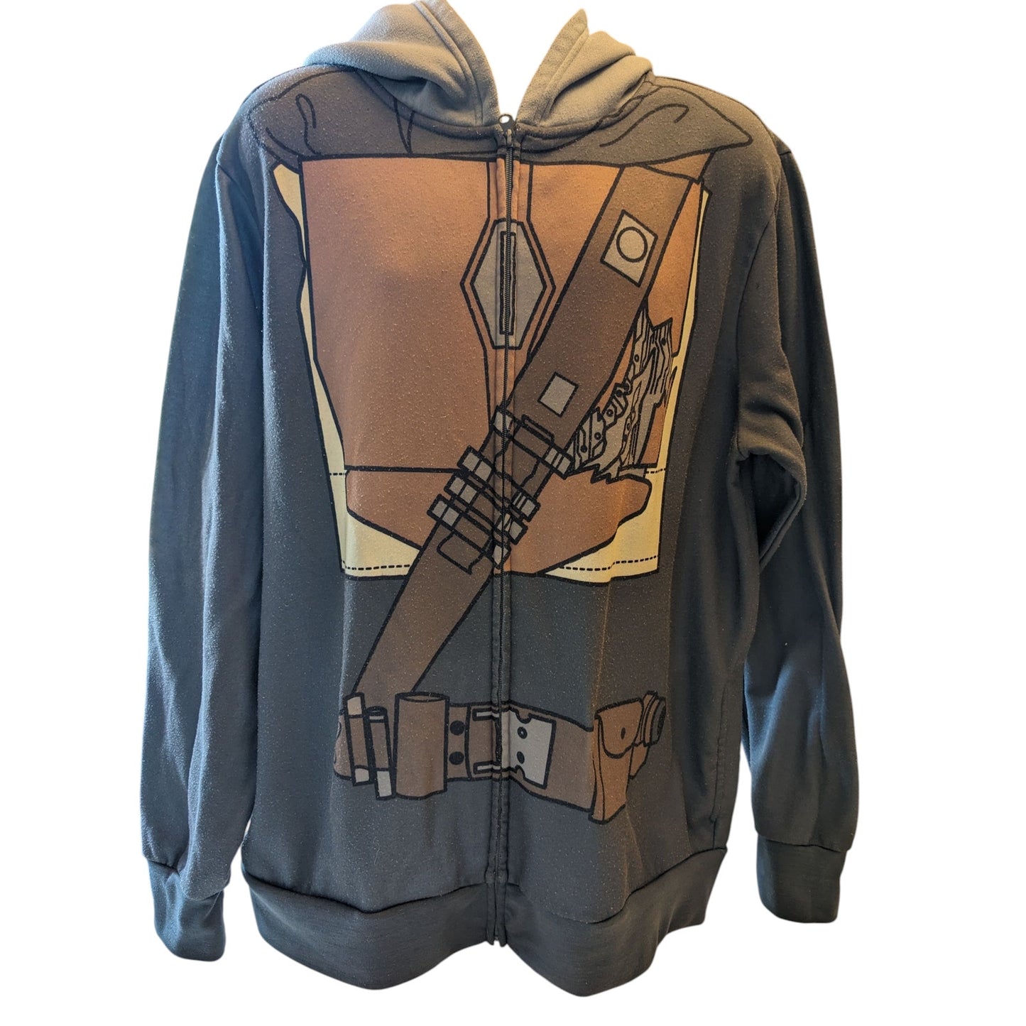 Star Wars Chewbacca Hoodie Men 2XL Zip Costume Style Graphic Cosplay Jacket Geek