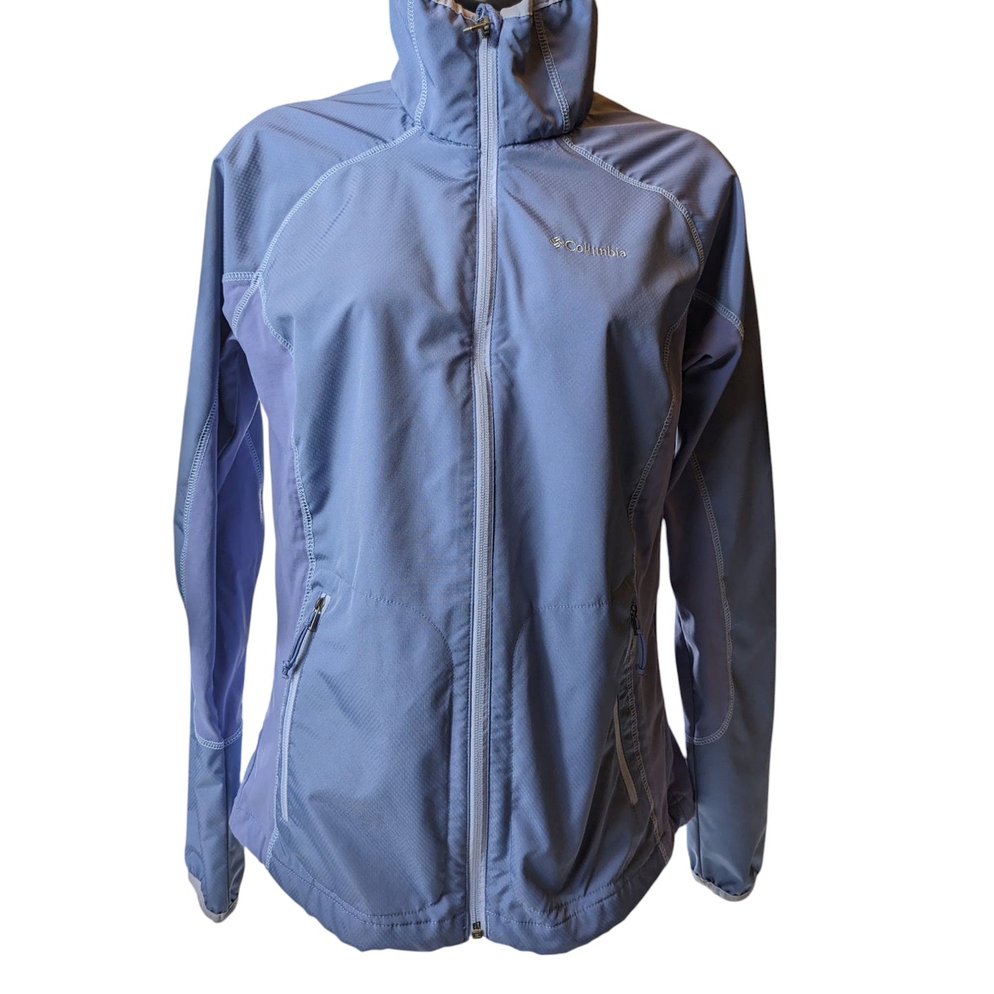 Columbia Jacket Women Medium Softshell Omni Shield Zip Hiking Running Activewear