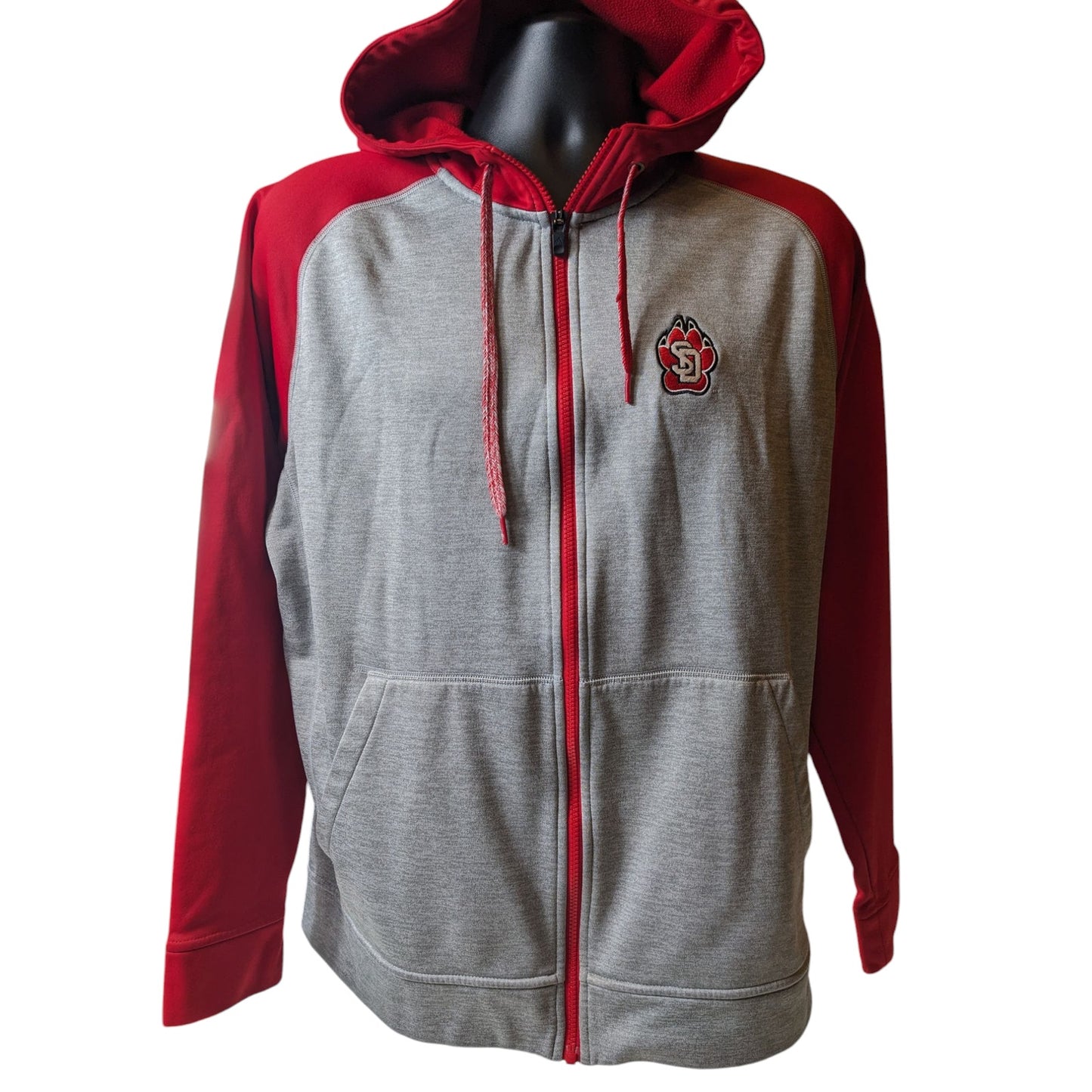 Adidas Team Issue Hoodie Mens Large South Dakota Coyotes Fleece Zip Climawarm