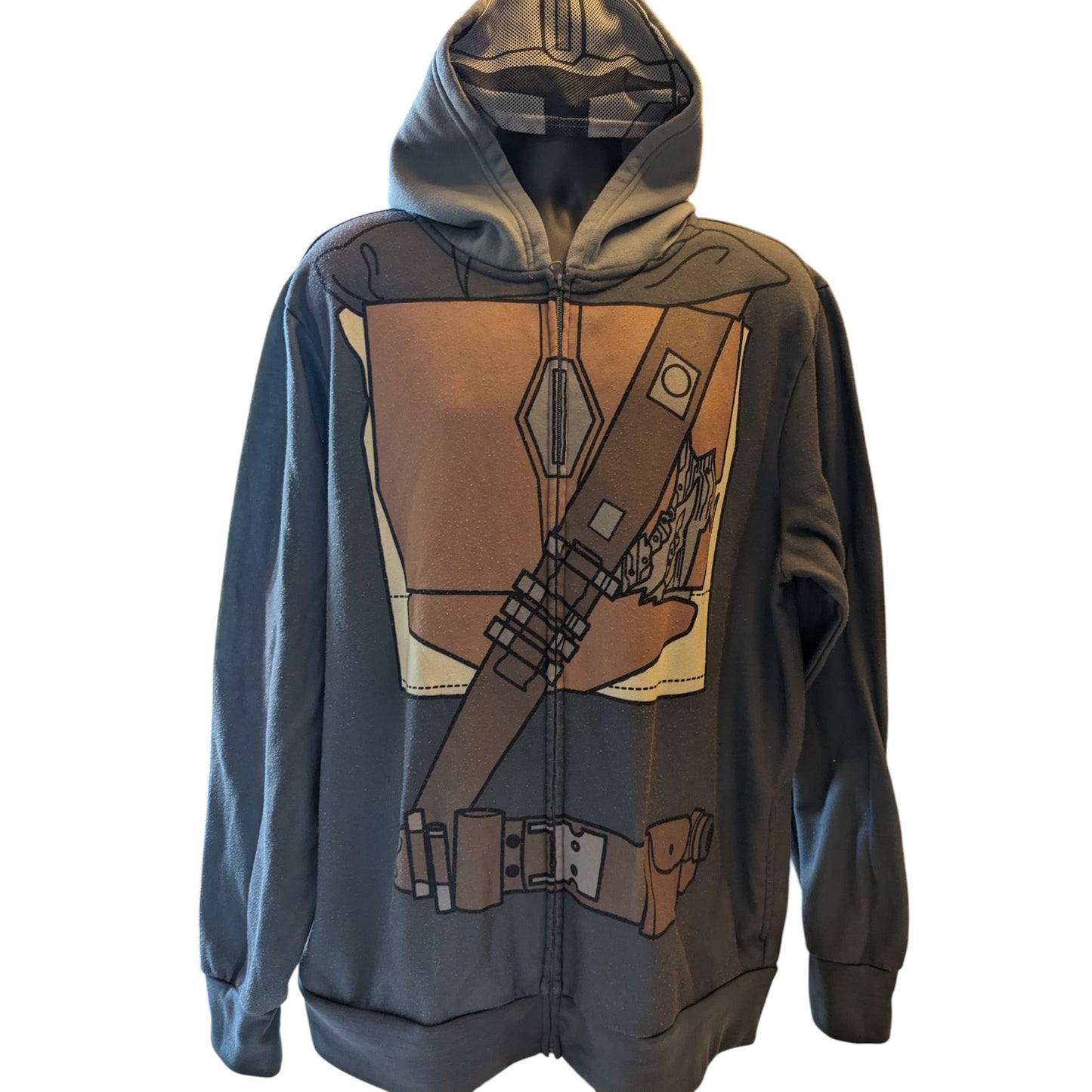 Star Wars Chewbacca Hoodie Men 2XL Zip Costume Style Graphic Cosplay Jacket Geek