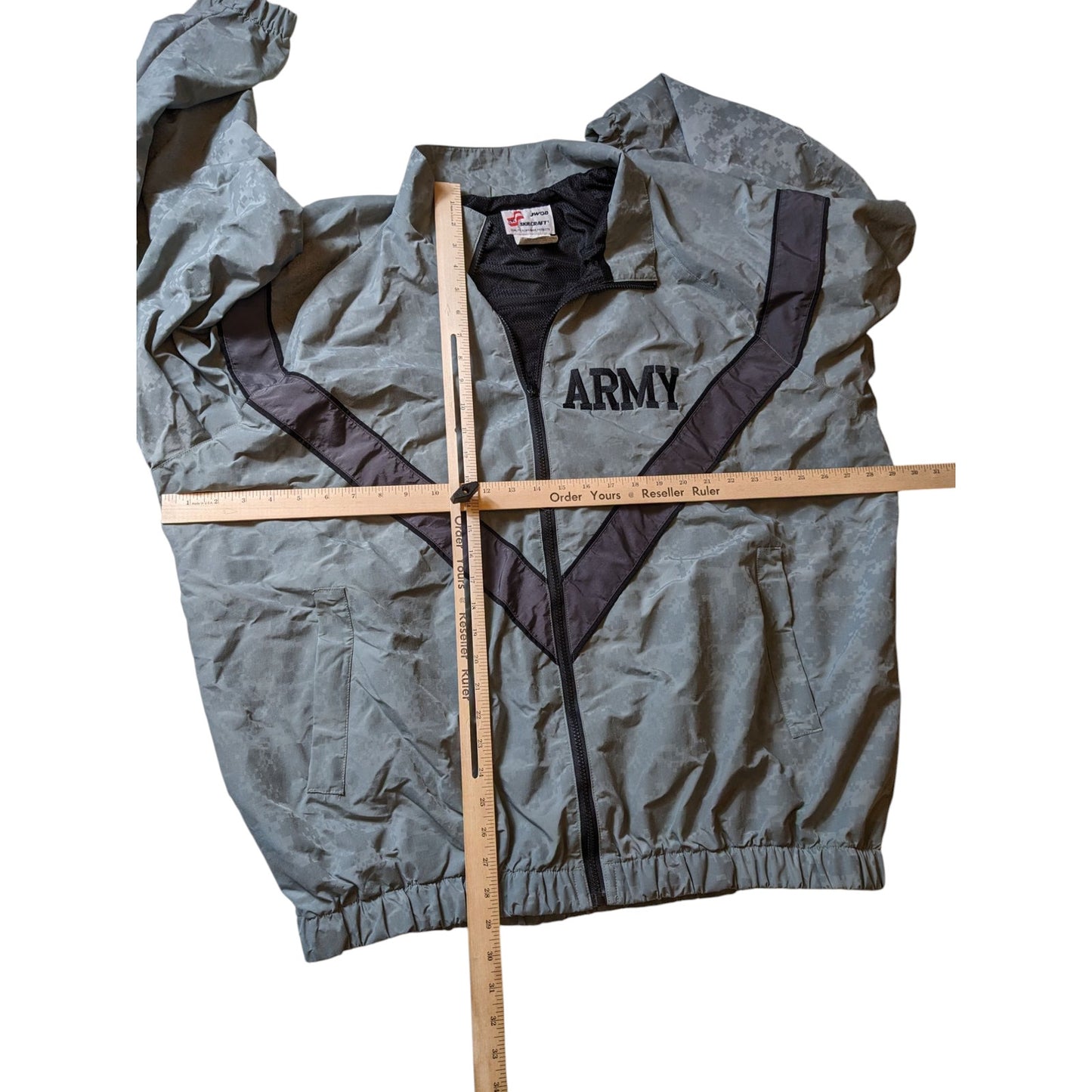 SKILCRAFT Army PFU Jacket Mens XL Long Nylon Windbreaker Military Surplus Refle