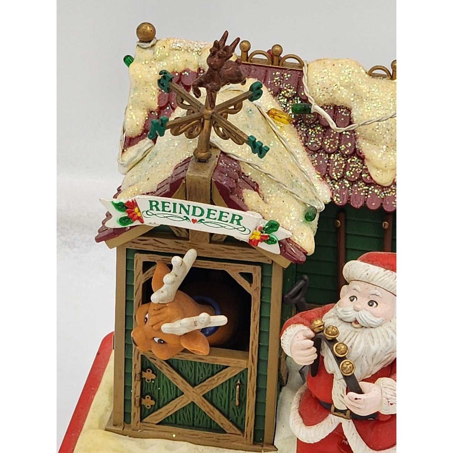 Lustre Fame Santa Claus Coming To Town Animated Music Box Holiday Vintage 1995