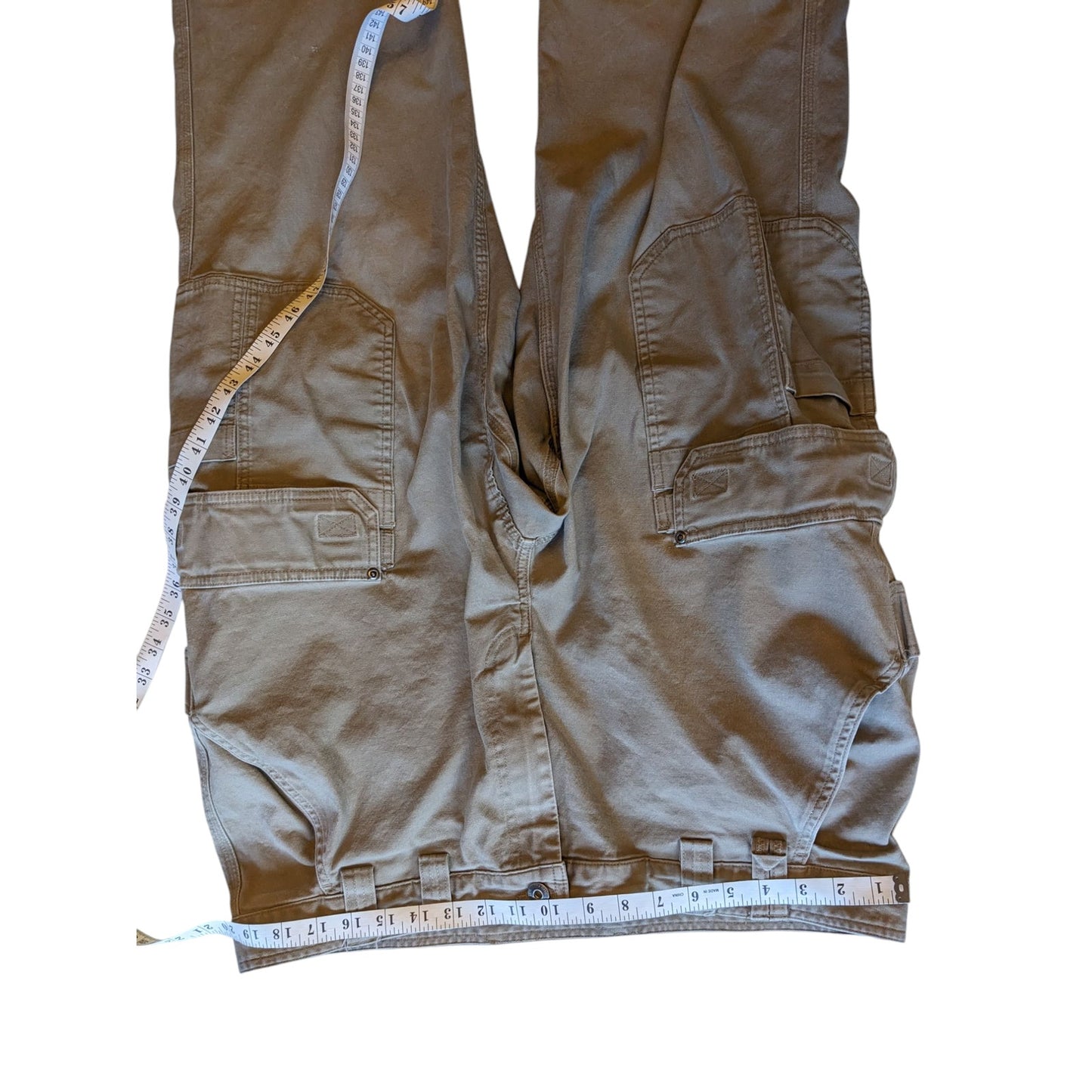 Duluth Trading Pants Men 42x28 Flex Fire Hose Cargo Work Durable Heavy Duty
