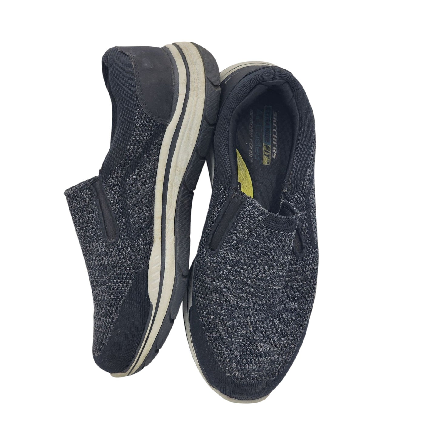 Skechers Shoes Mens 10.5 Black Slip On Sneakers Air Cooled Memory Foam Go Walk