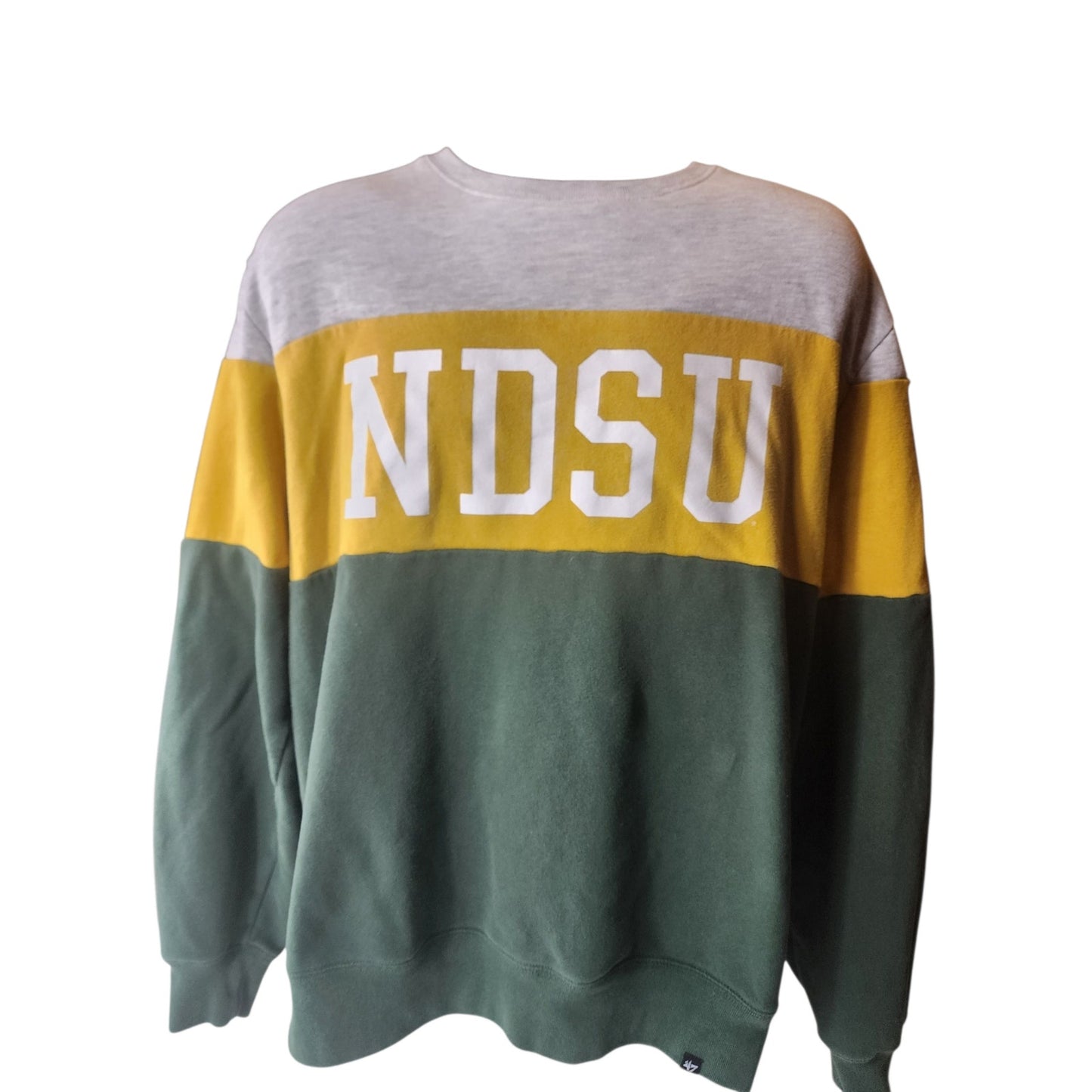 47 Brand NDSU Crewneck Sweatshirt Mens XXL North Dakota State Bison Colorblock
