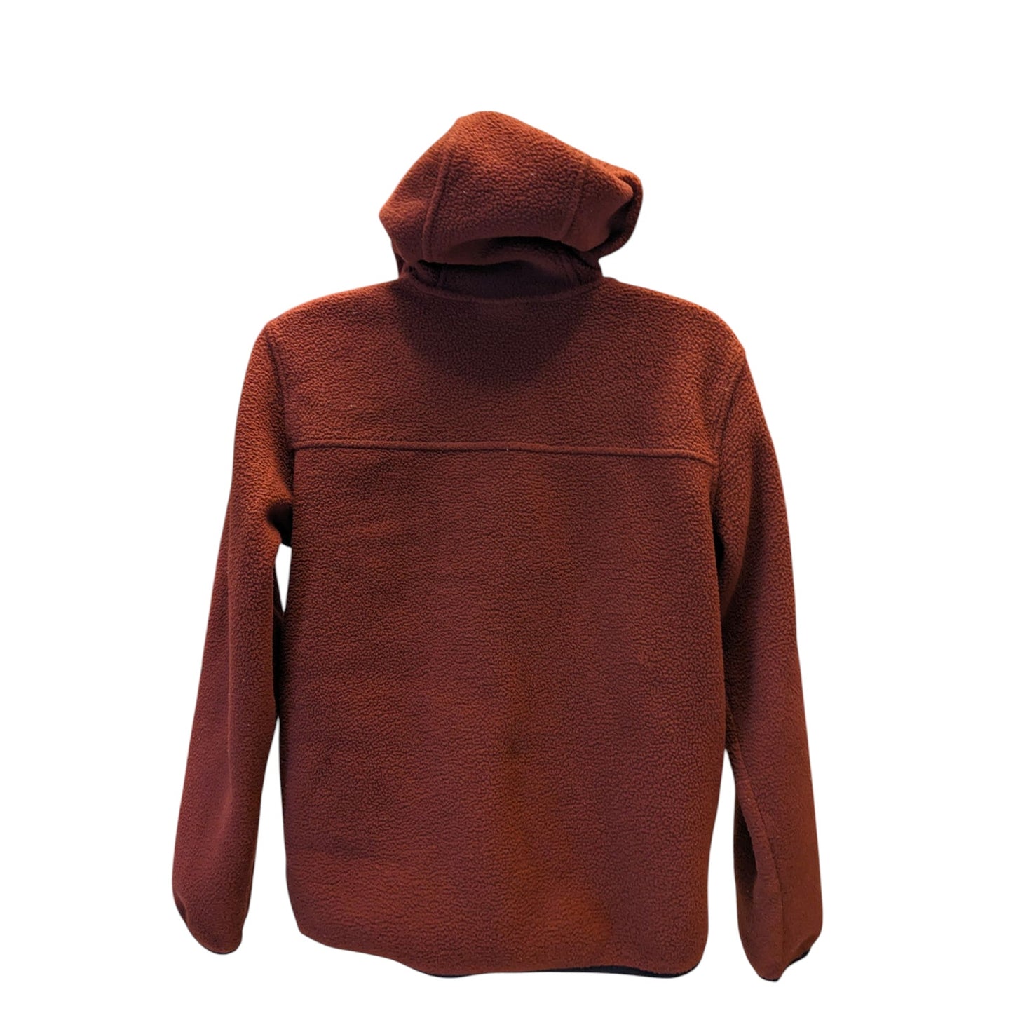 North Face Hoodie Mens Medium Pullover Fleece Jacket Rust Brown Kangaroo Pocket