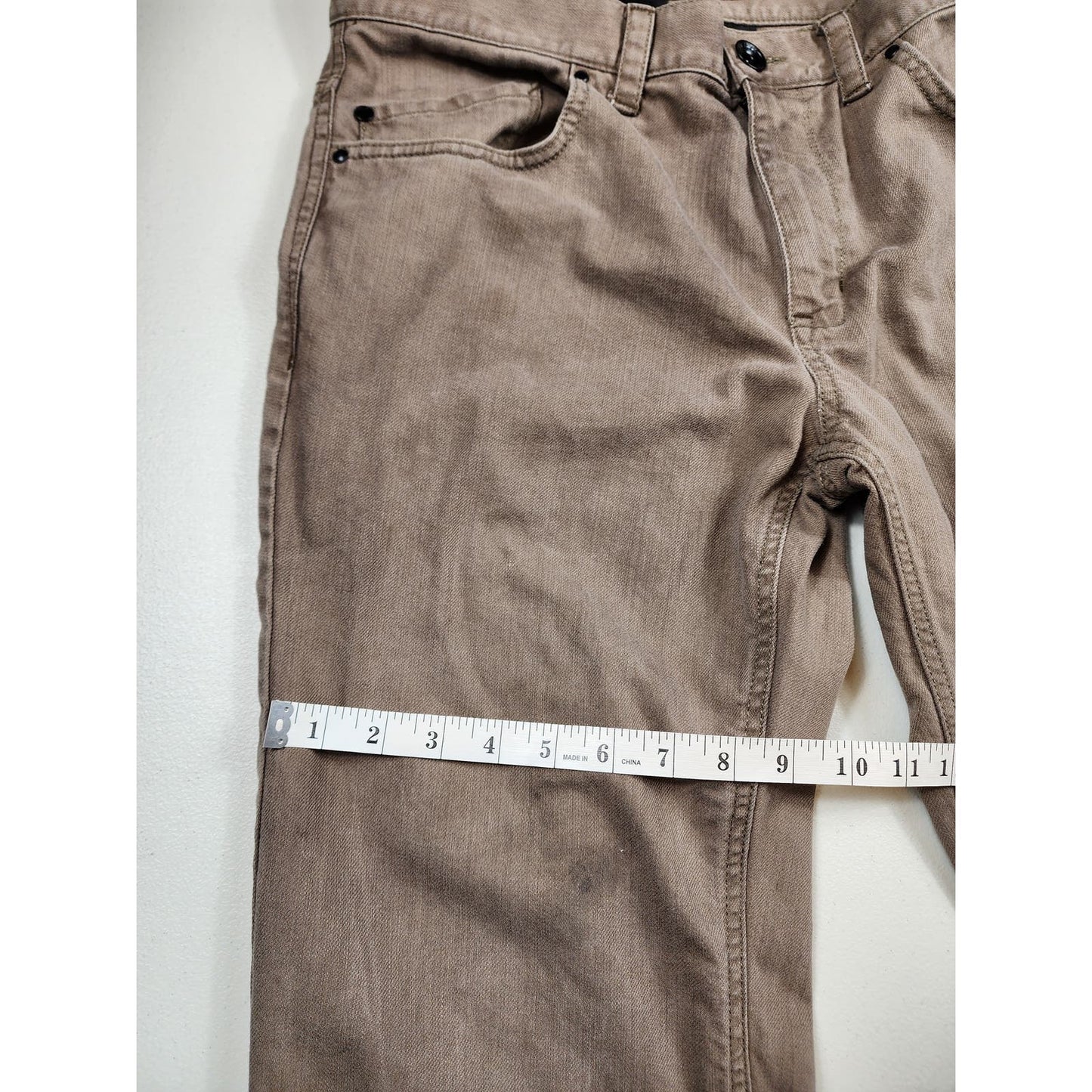 Helix Jeans Mens 32x30 Relaxed Straight N56 Casual Outdoors Belt Loops Brown