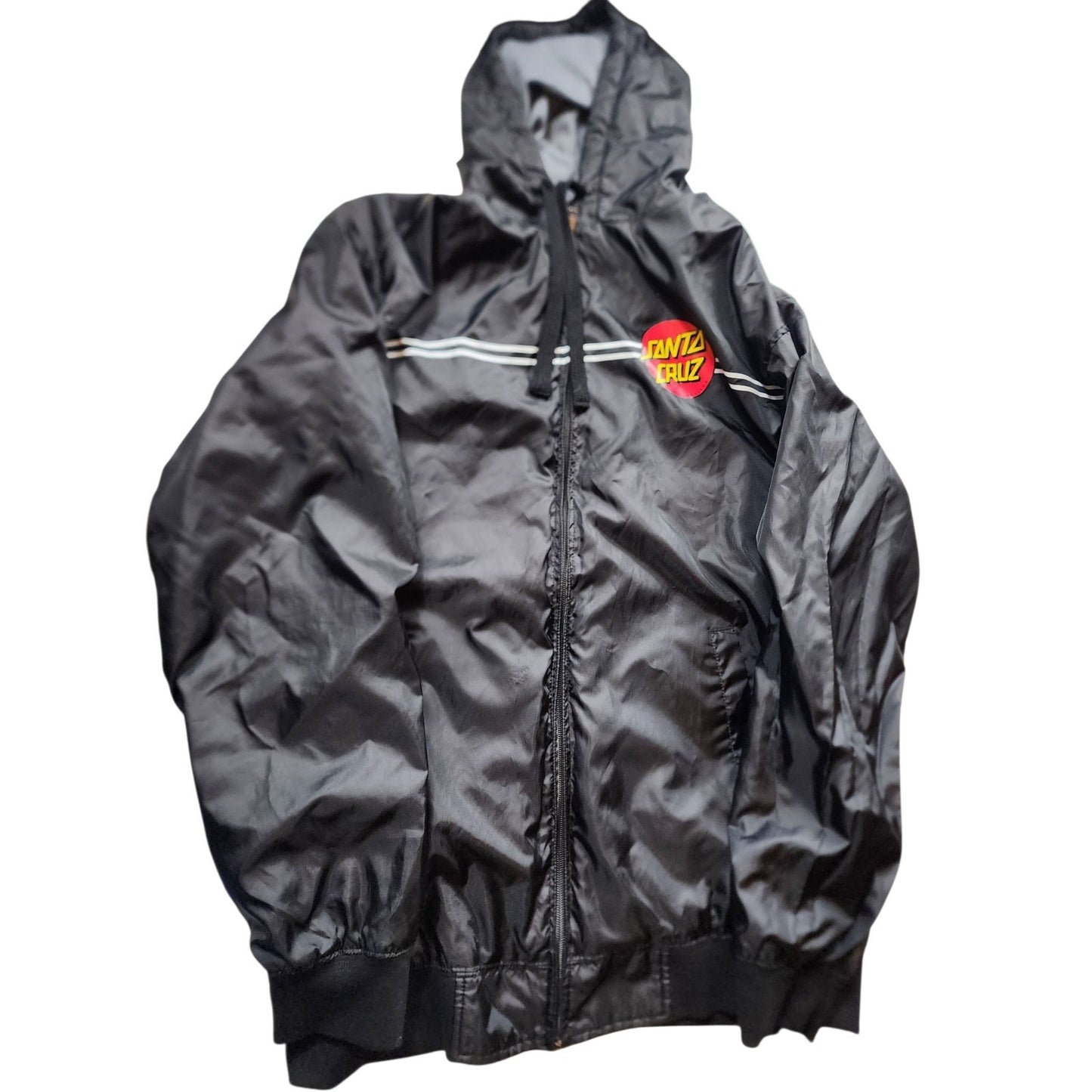 Santa Cruz Skateboards Windbreaker Large Jacket Hooded Logo Streetwear Grunge