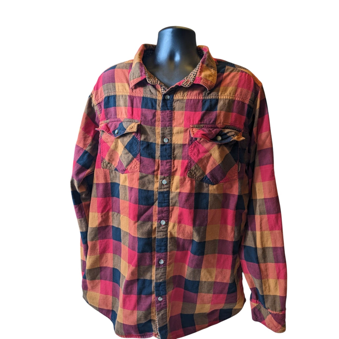 Legendary Whitetails Flannel Shirt Men 2XLT Buffalo Plaid Button Up Lumberjack