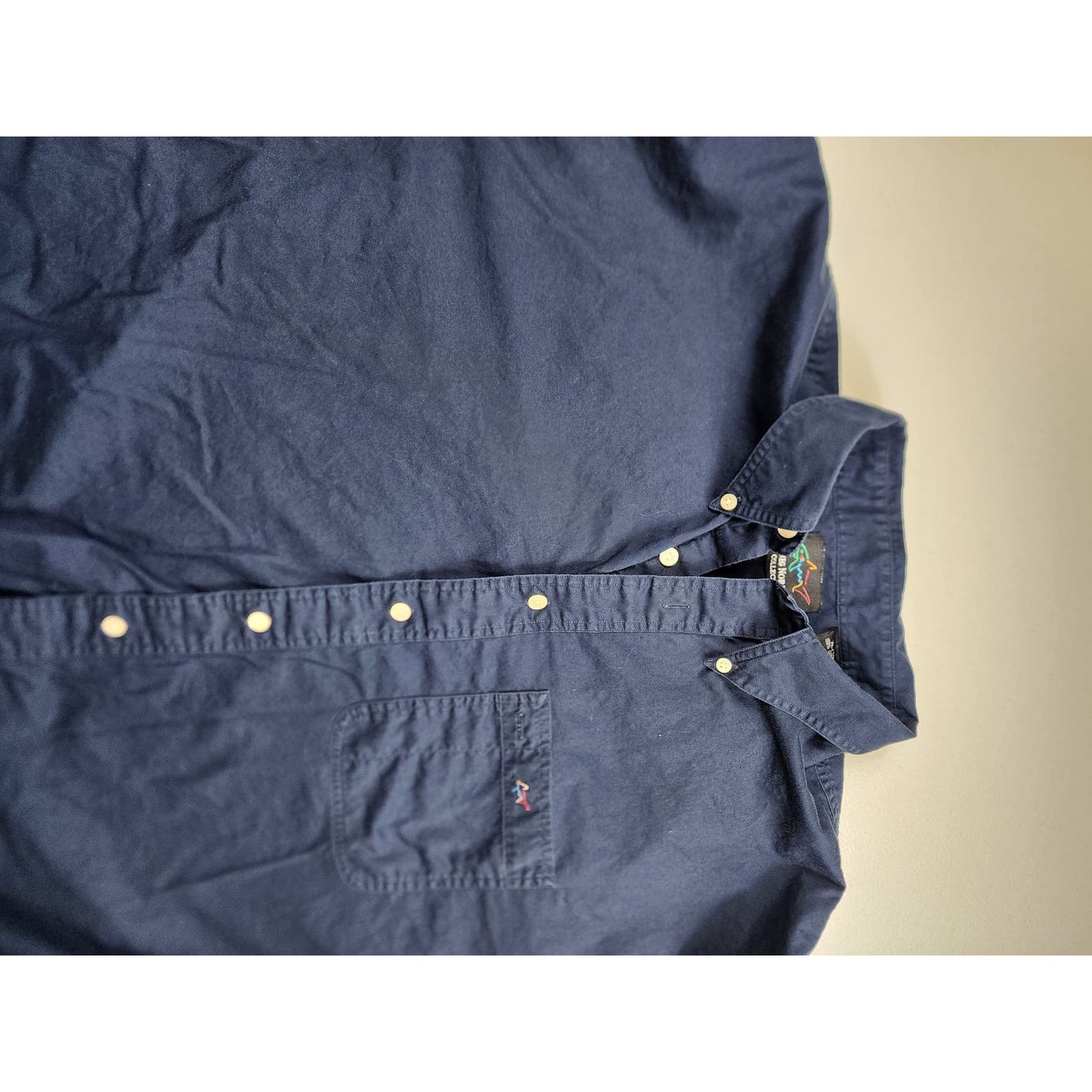 Greg Norman Golf Shirt Mens Size XL Long Sleeve Blue Sports Button Down Collar