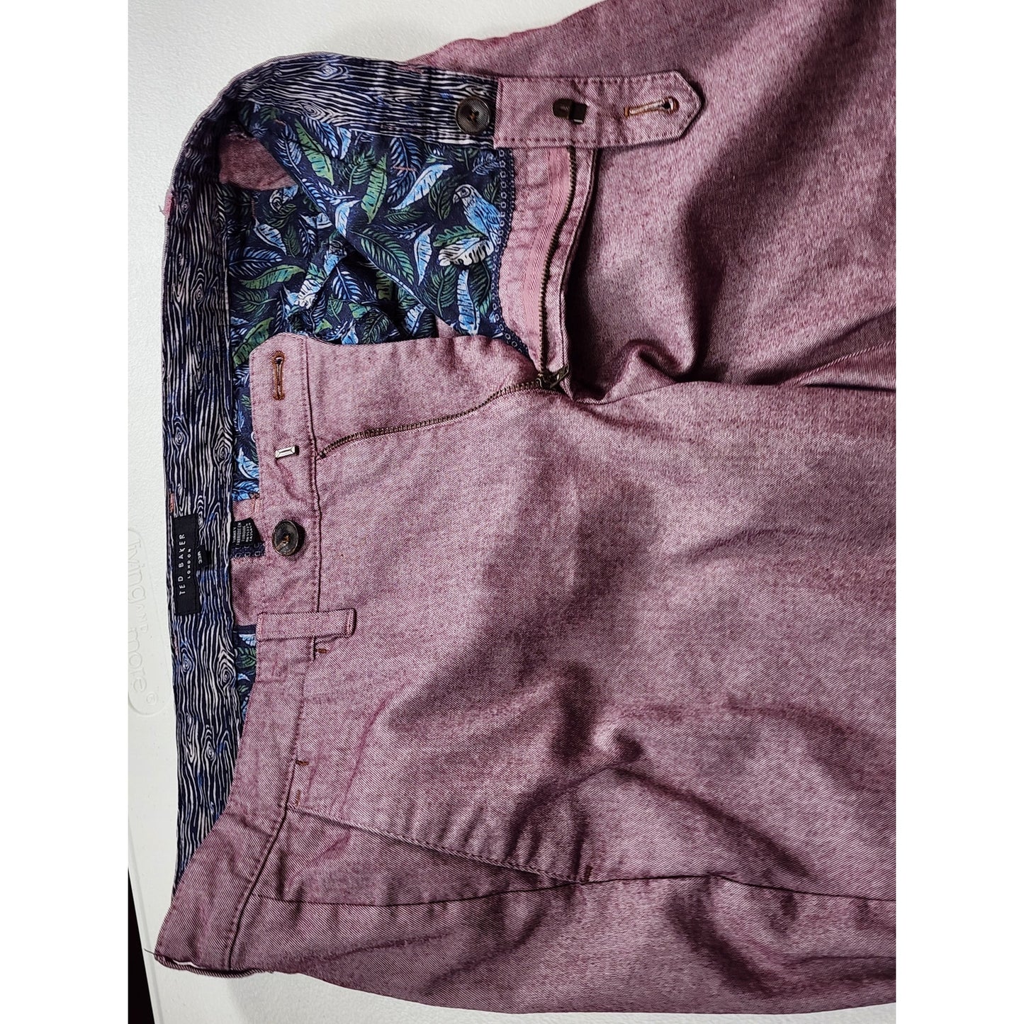 Ted Baker London Mens 33R Pants Slim Fit Trousers Flat Front Business Casual
