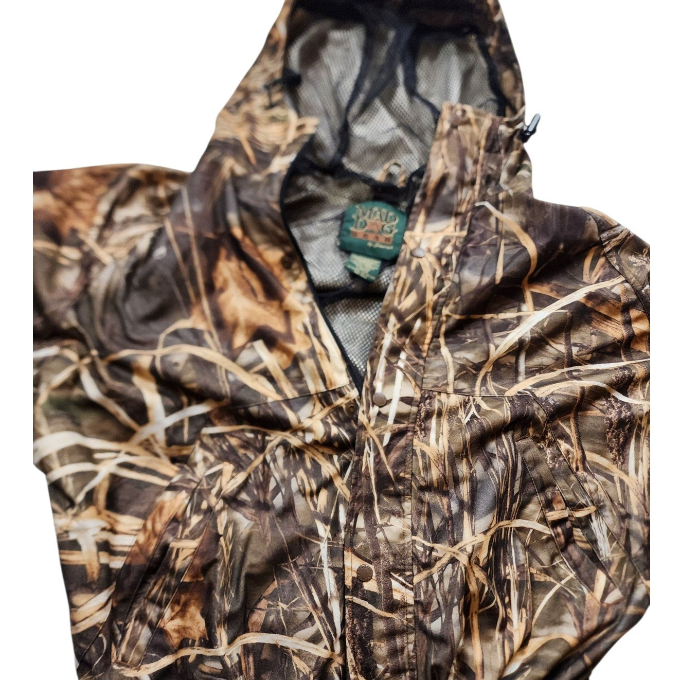 Mad Dog Gear Camo Hunting Jacket Mens Large Waterproof Hooded Outdoor Gorpcore