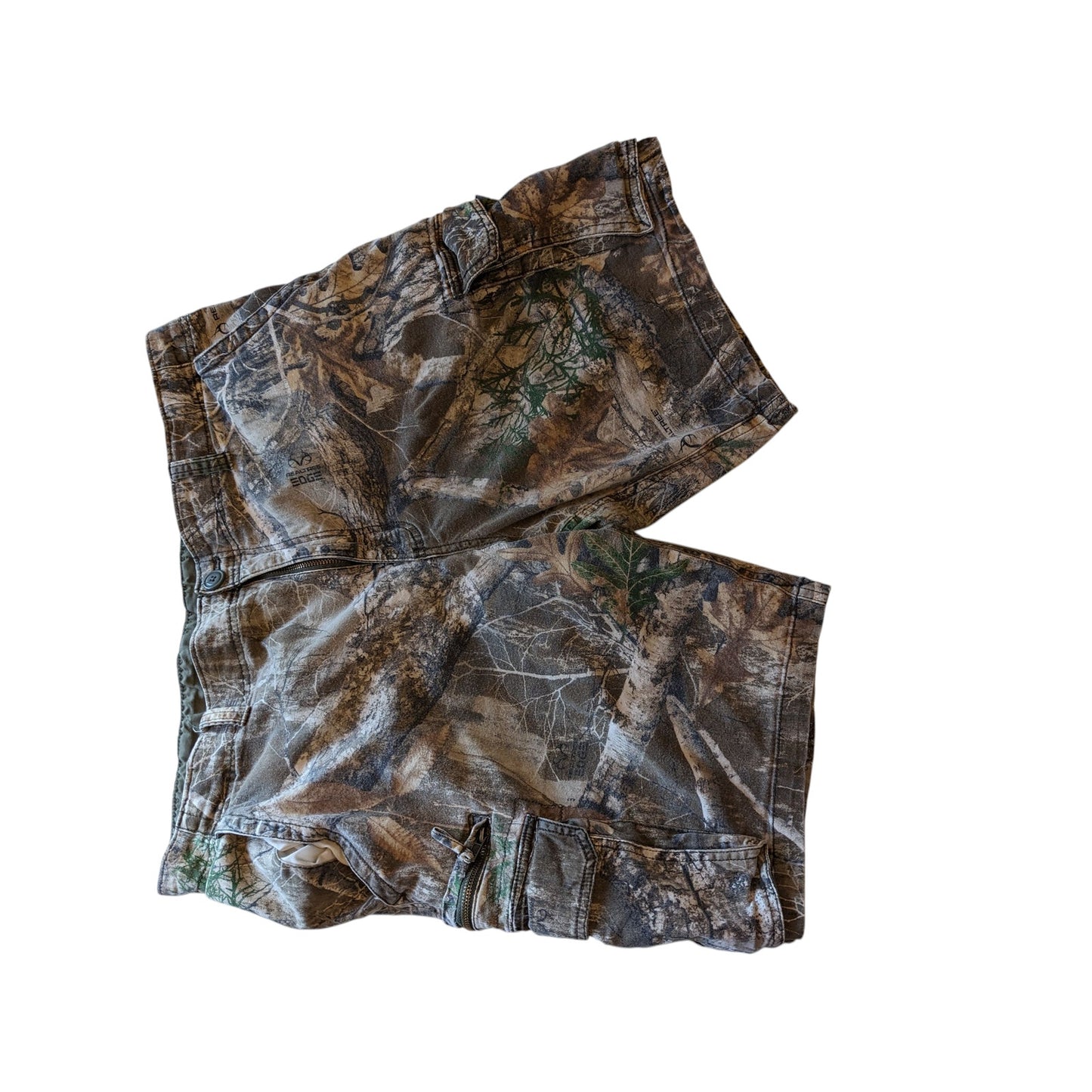 George Camo Cargo Shorts Men 42 Realtree Utility Pocket Hiking Waistband Stretch