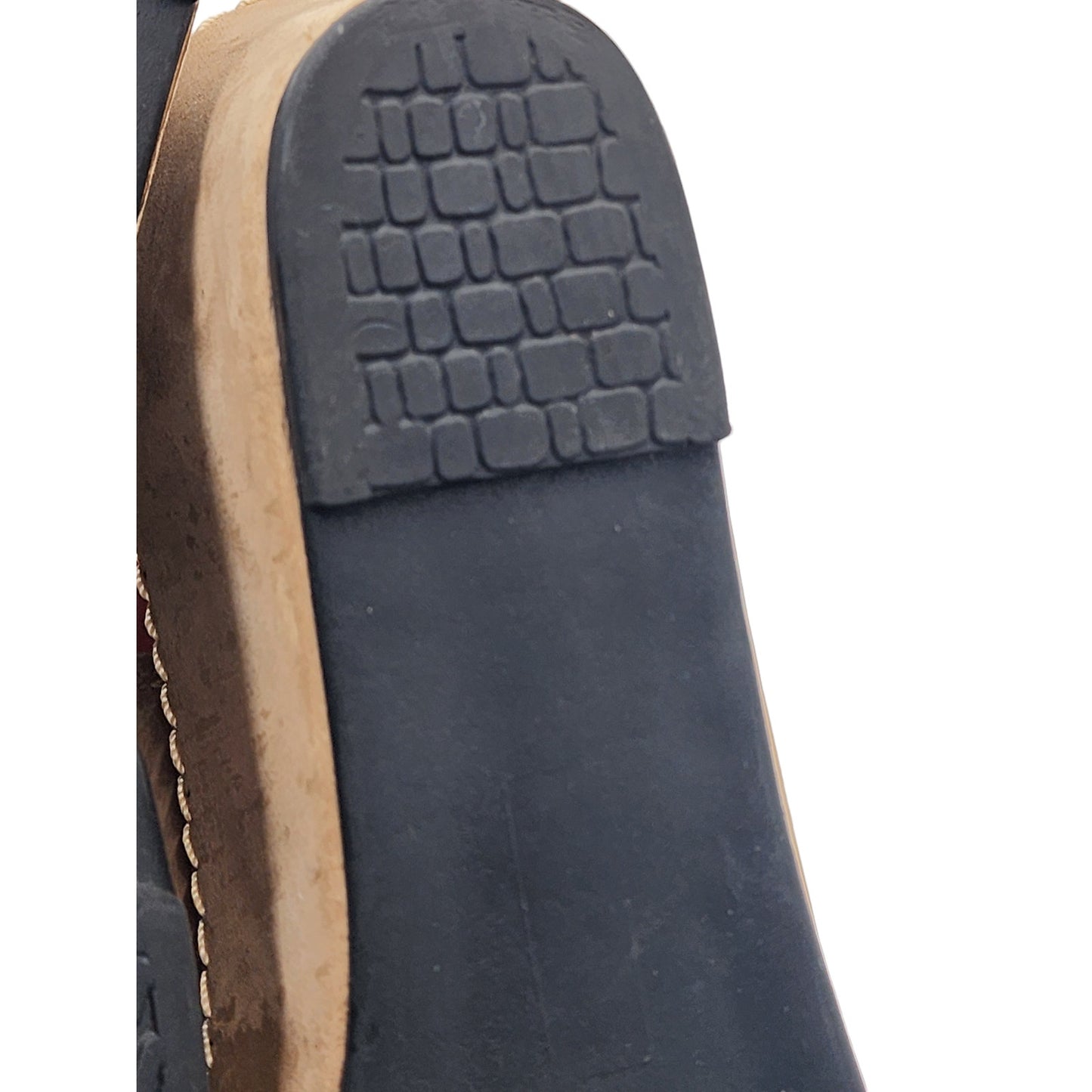 La Plume Sandals Women 9 40 EU Leather Peep Toe Slingback Wedge Adjustable strap