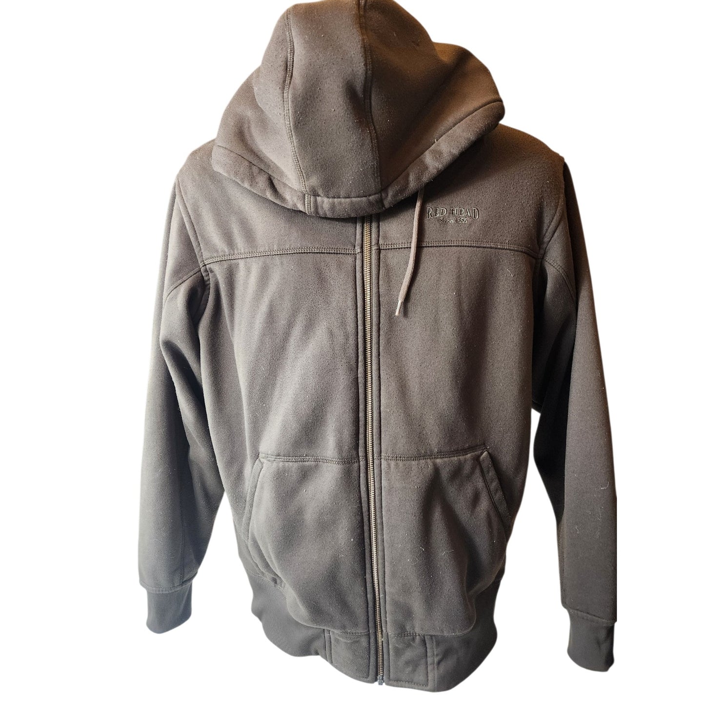 Red Head Sherpa Full Zip Hoodie Mens Medium Fleece Jacket Warm Hunting Workwear