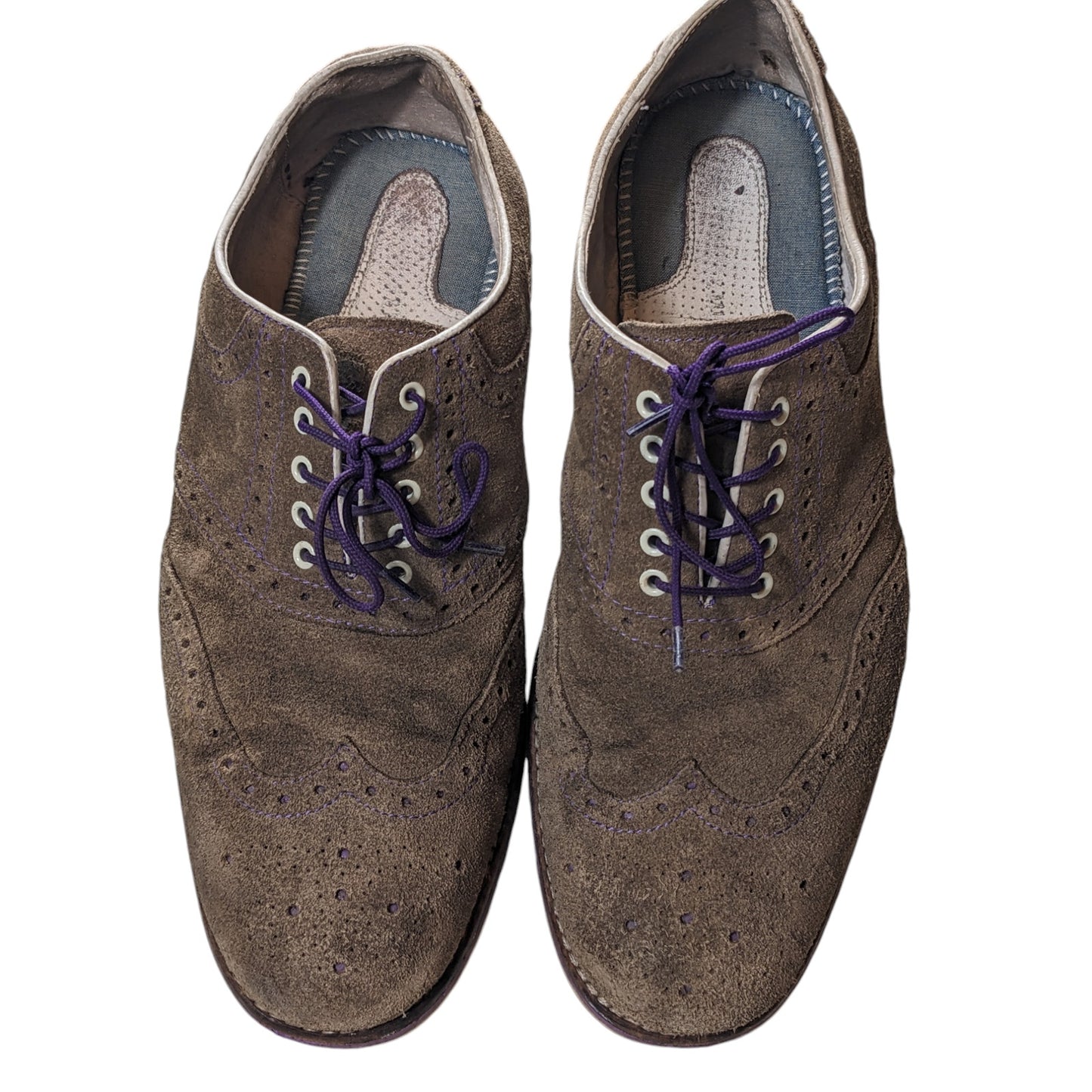 Johnston Murphy Shoes Mens 9M Wingtip Oxfords Brogue Flex Preppy Dark Academia