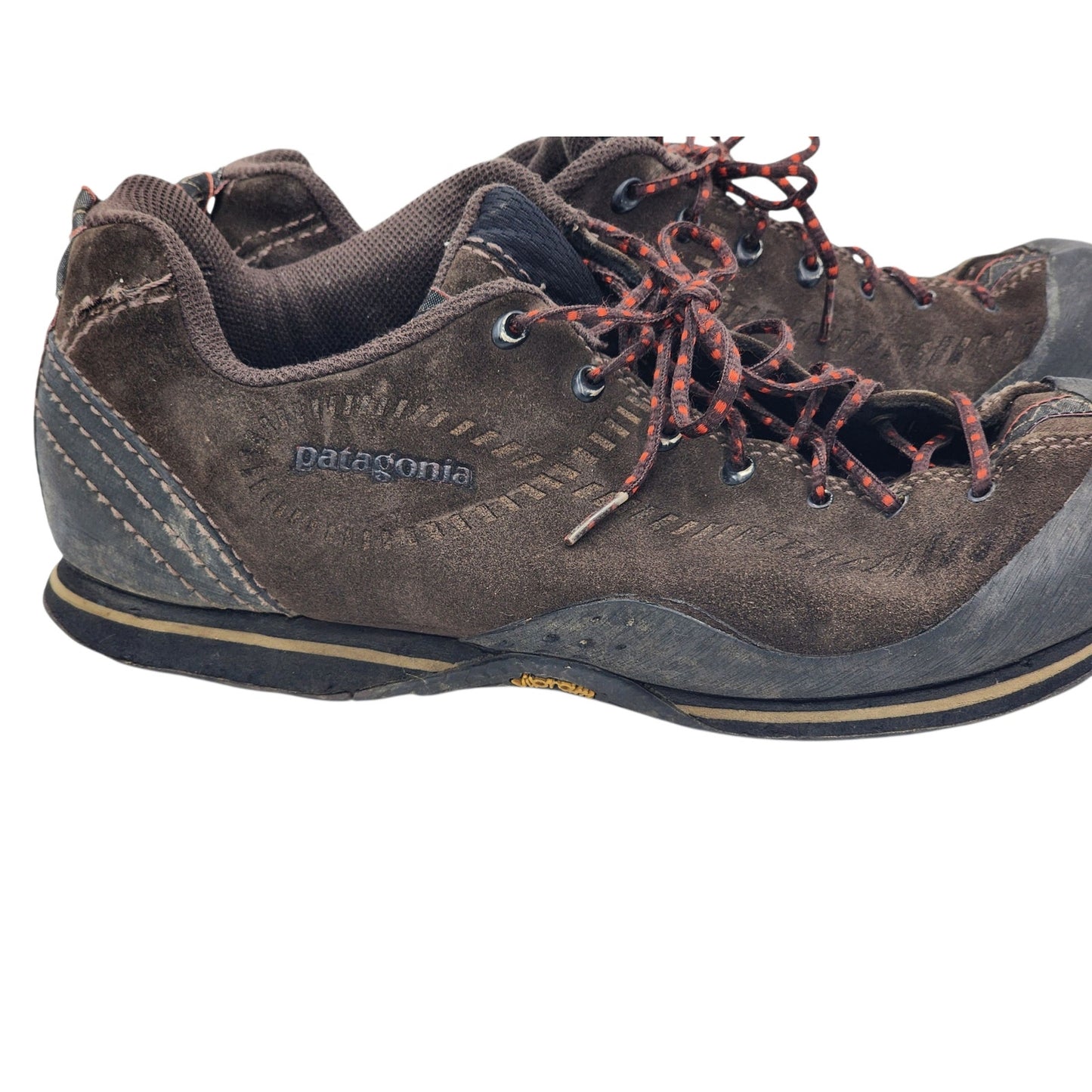 Patagonia Shoes Mens 11 Huckleberry Brown Suede Hiking Vibram Sole Outdoor Trail