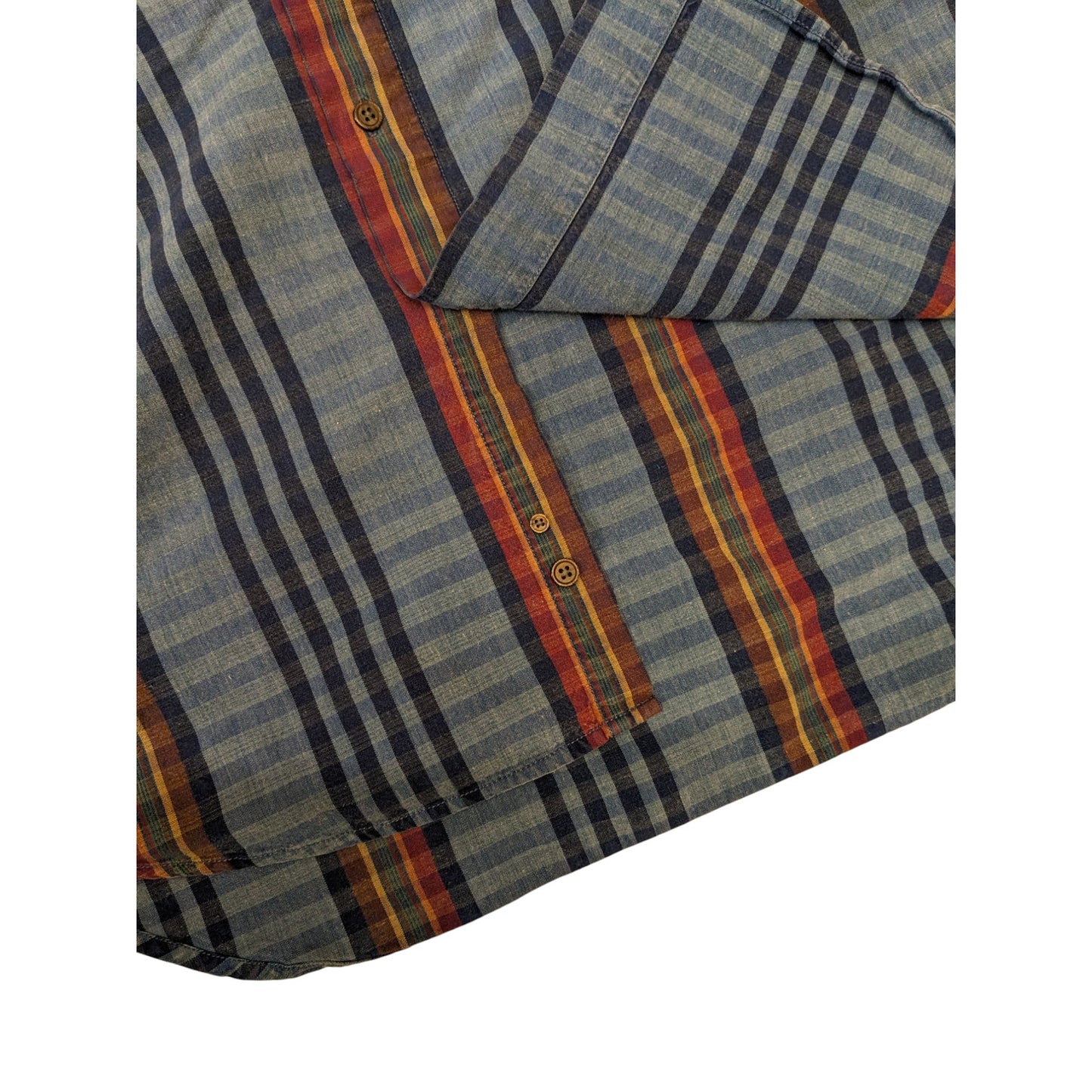 Colours by Alexander Julian Shirt Mens XL Plaid Cotton Long Sleeve Vintage Style