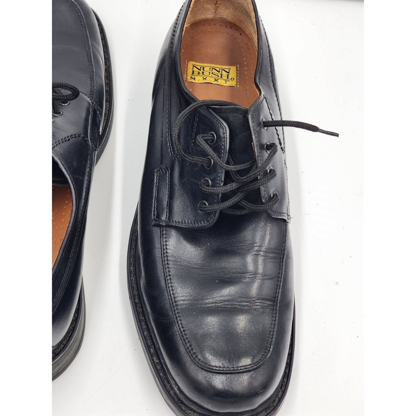 Nunn Bush Shoes Mens 13M Black Leather Oxford Dress Comfort Business Casual NXXT
