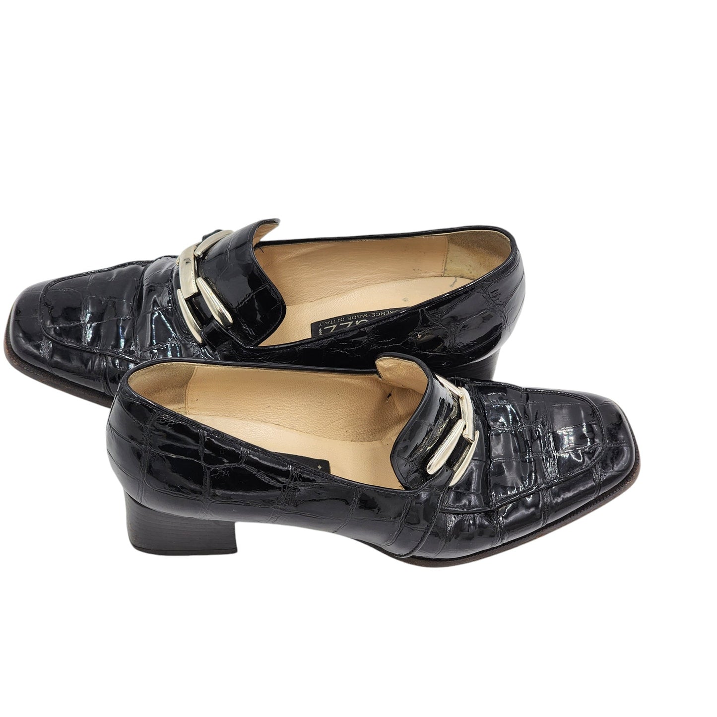 Peruzzi Shoes Women Size 6.5 37 Florence Italy Loafers Square Toe Sophistication
