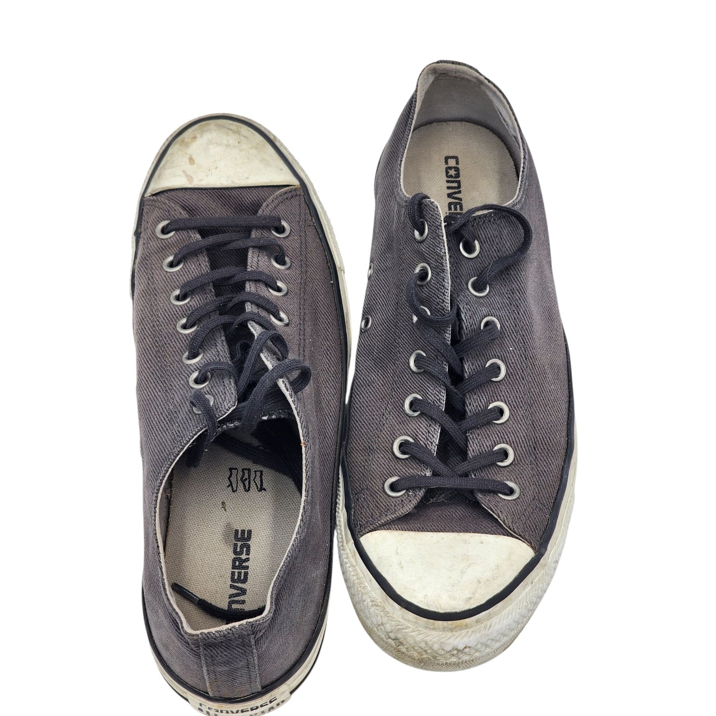 Converse Chuck Taylor Low Top Shoes Mens 12 Womens 14 Gray Grunge Skater 150350F