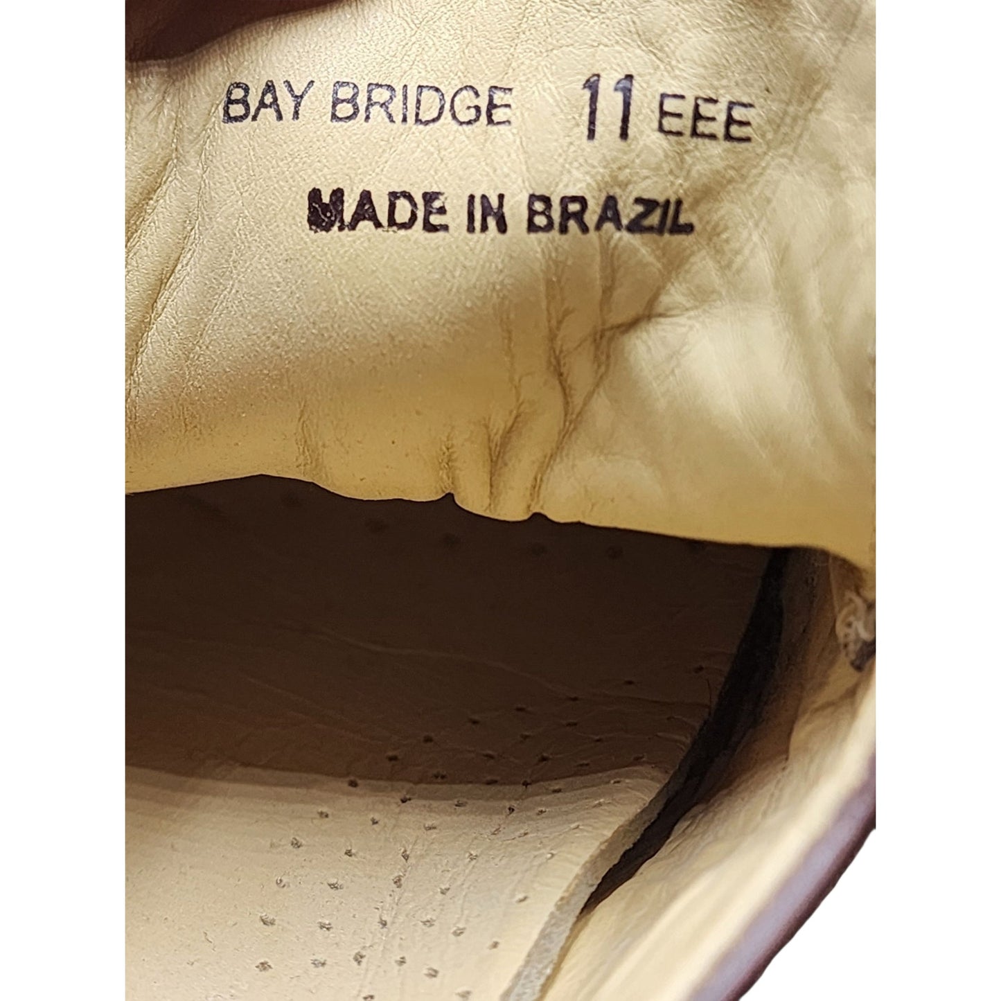 Belvedere Dress Shoes Men 11 EEE Studio Bay Bridge Leather Oxford Brazil Lace Up