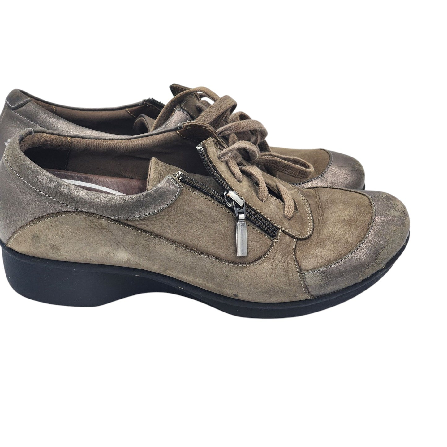 Dansko Shoes Womens 9.5-10 EU 40 Loretta Leather Comfort Zip Sneakers 9108150215