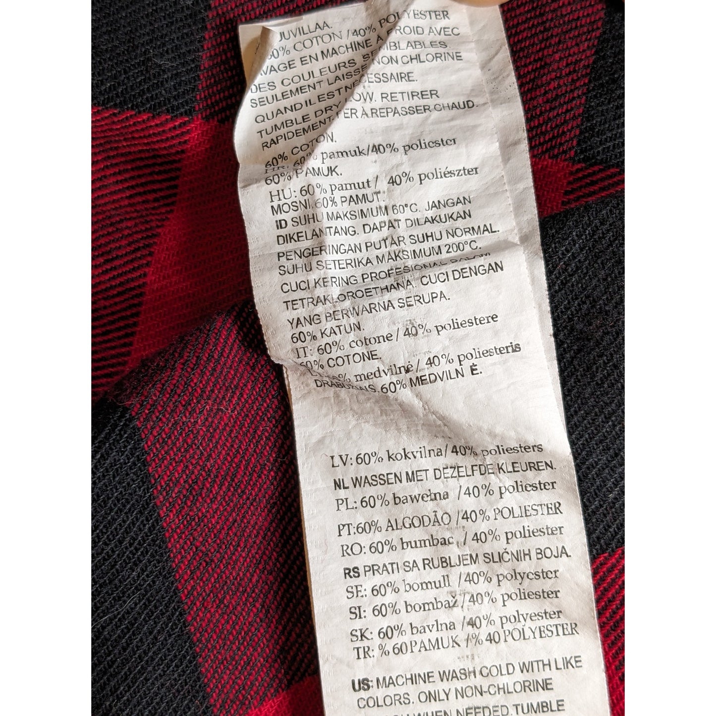 Burnside Plaid Shirt Mens 3X Buffalo Flannel Long Sleeve Checkered Lumberjack